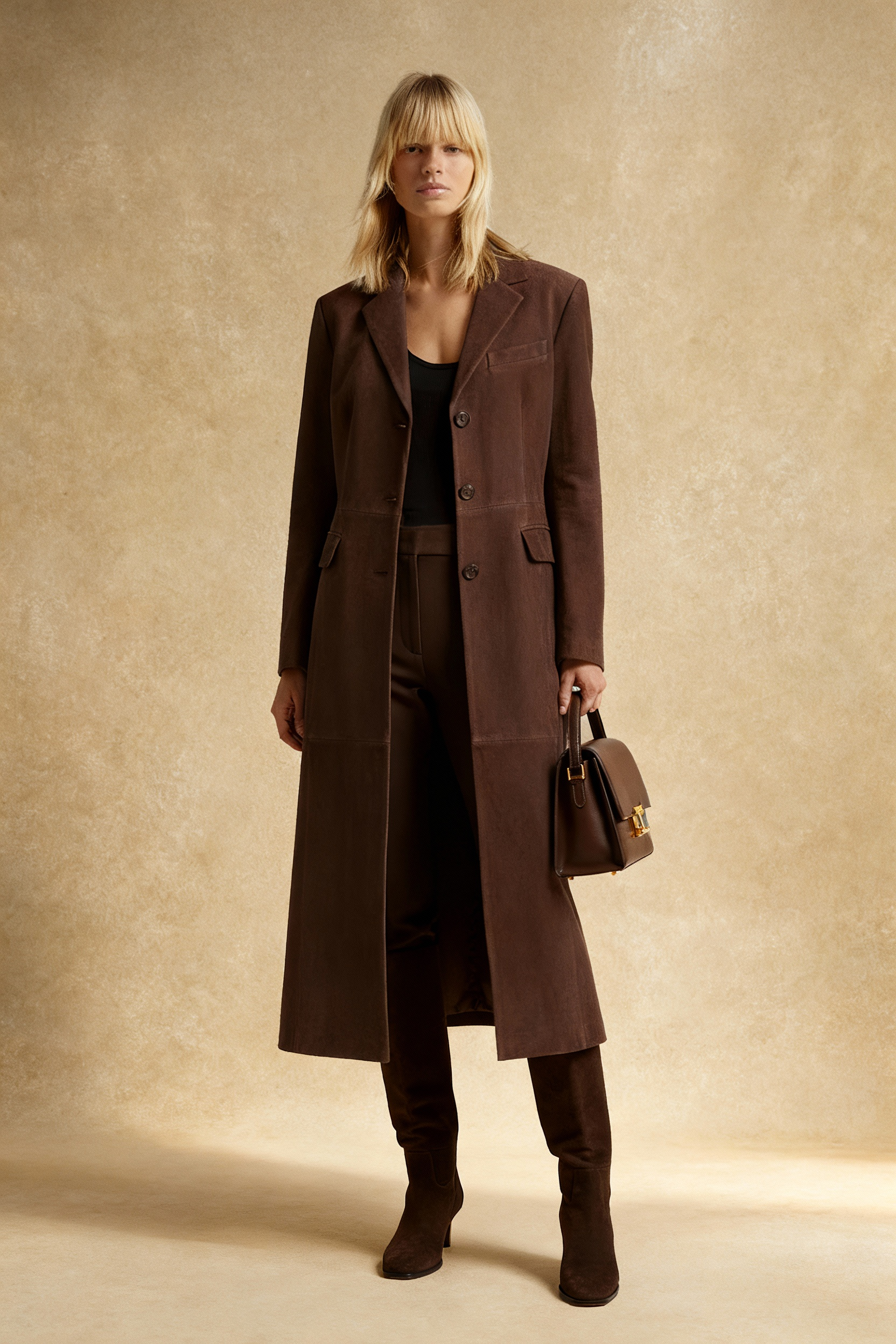 Chestnut Suede Coat