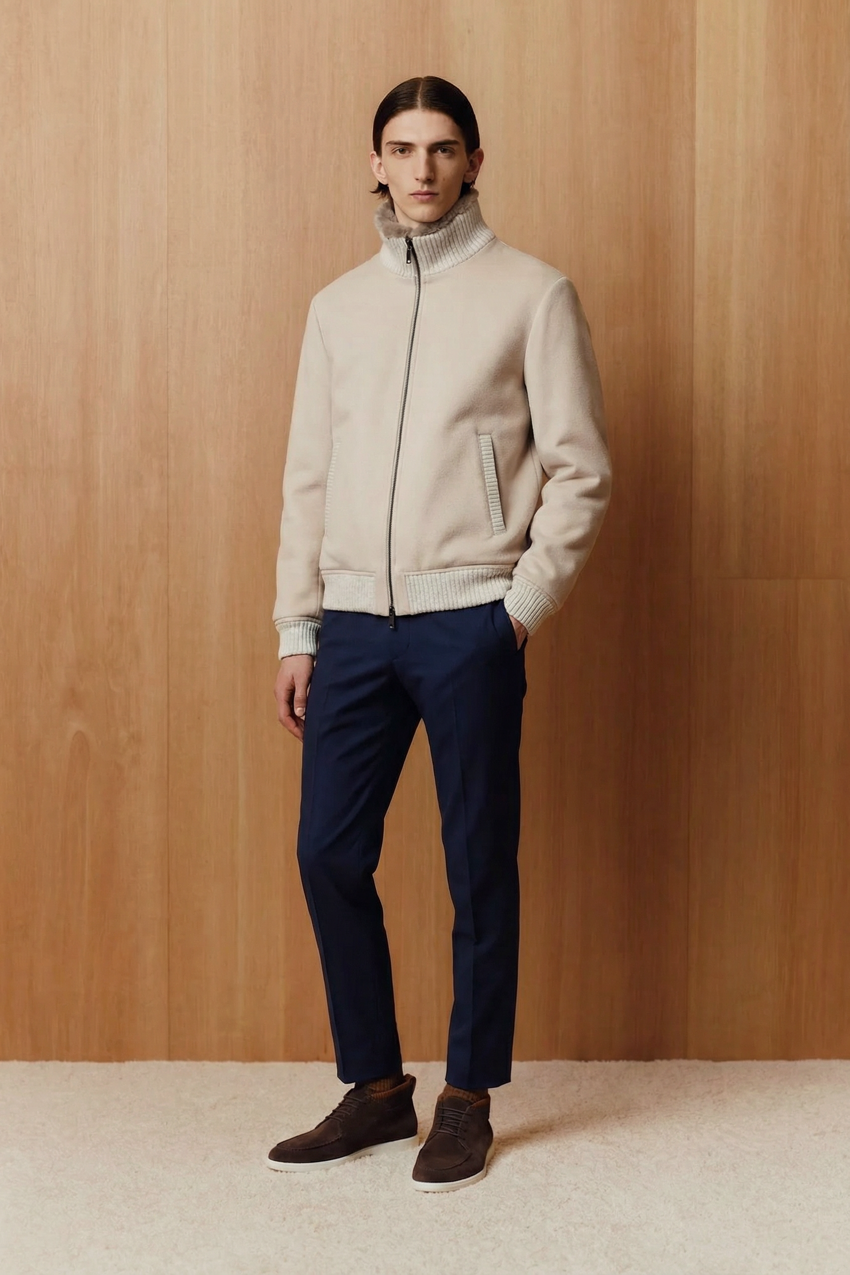 Lior Rex Fur–Lined Polywool Jacket