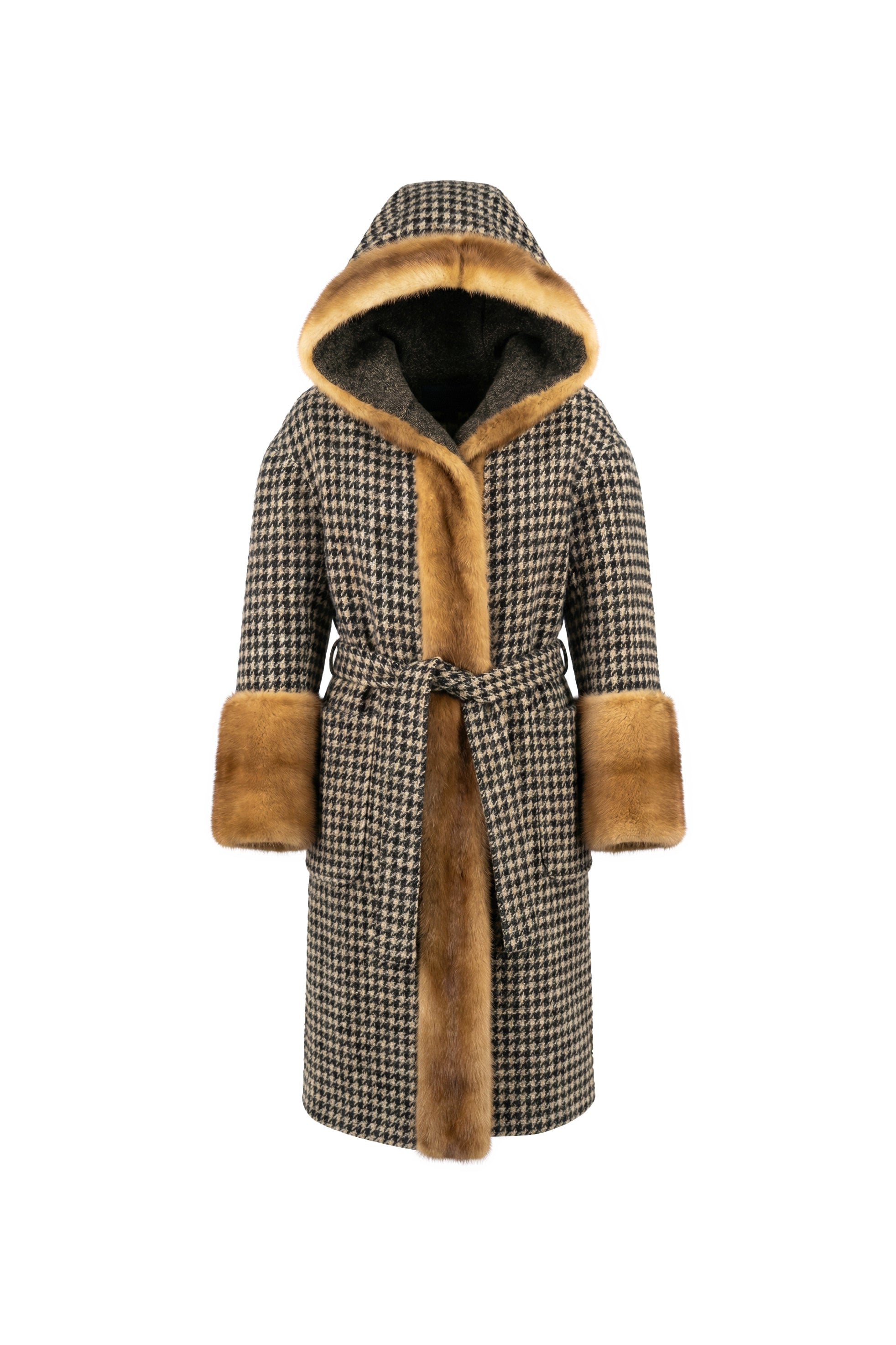 Montelara Mink Trim Wool Coat