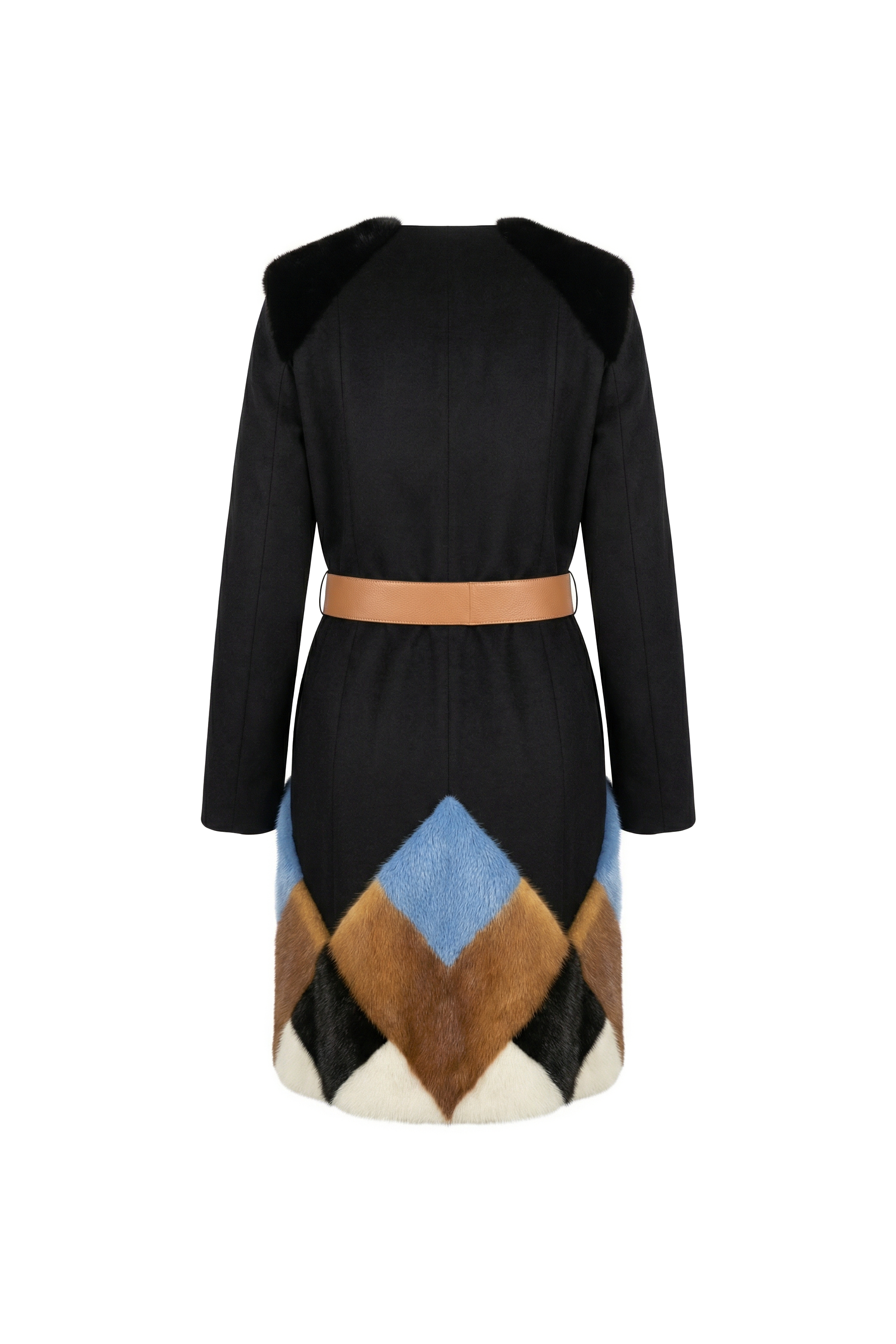 Armonia Geometric Mink Cashmere Coat