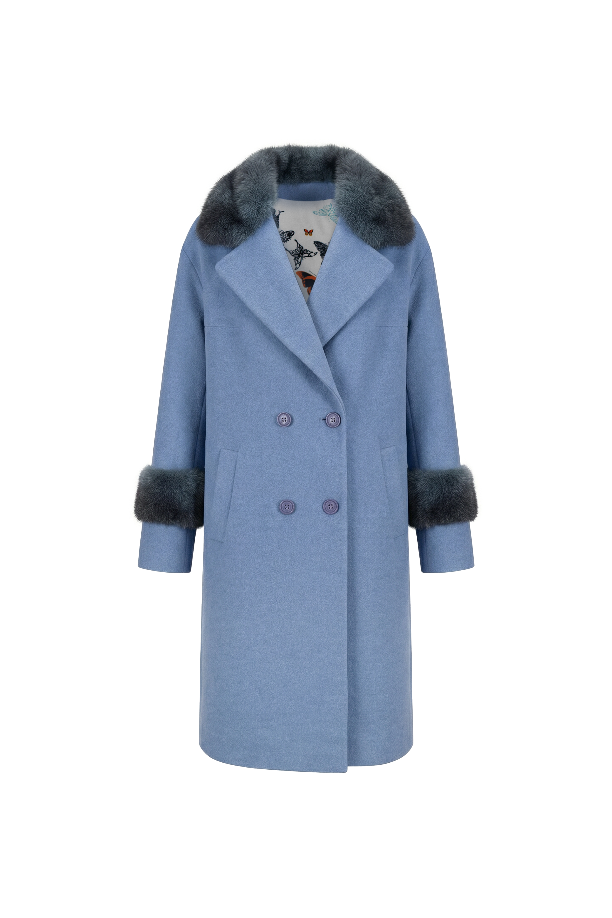 Celestine Wool & Mink Coat