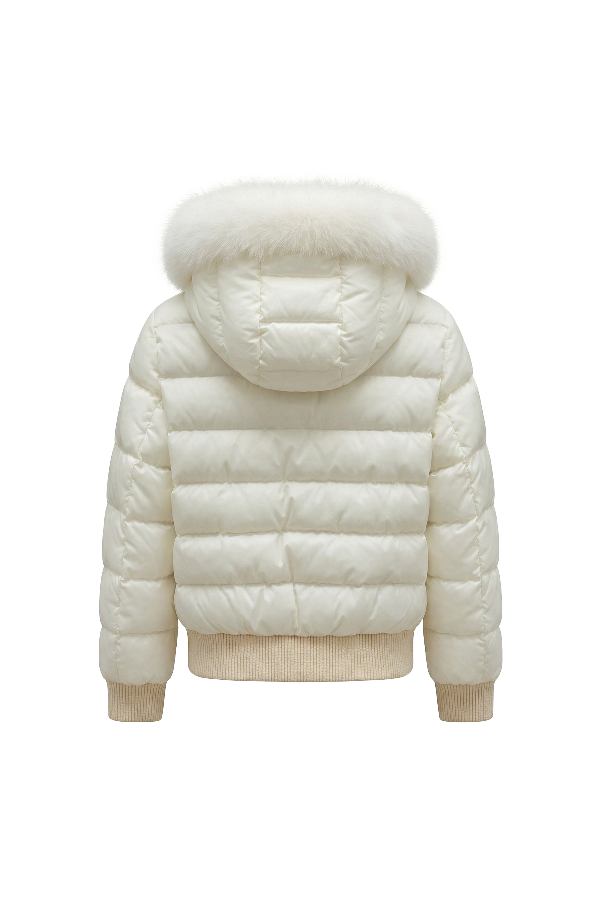 Ivory Royale Fur-Panel Puffer Jacket