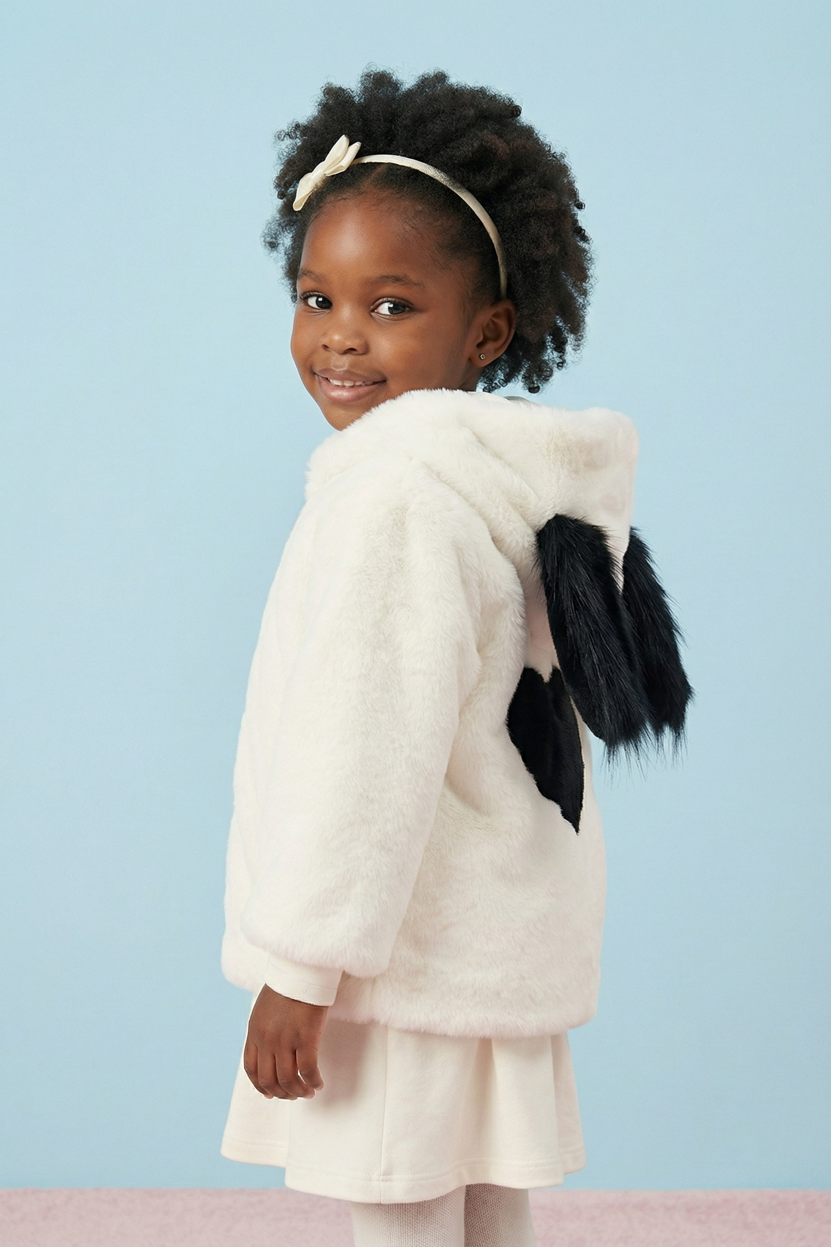 Ivory Bunny Rex Fur Jacket