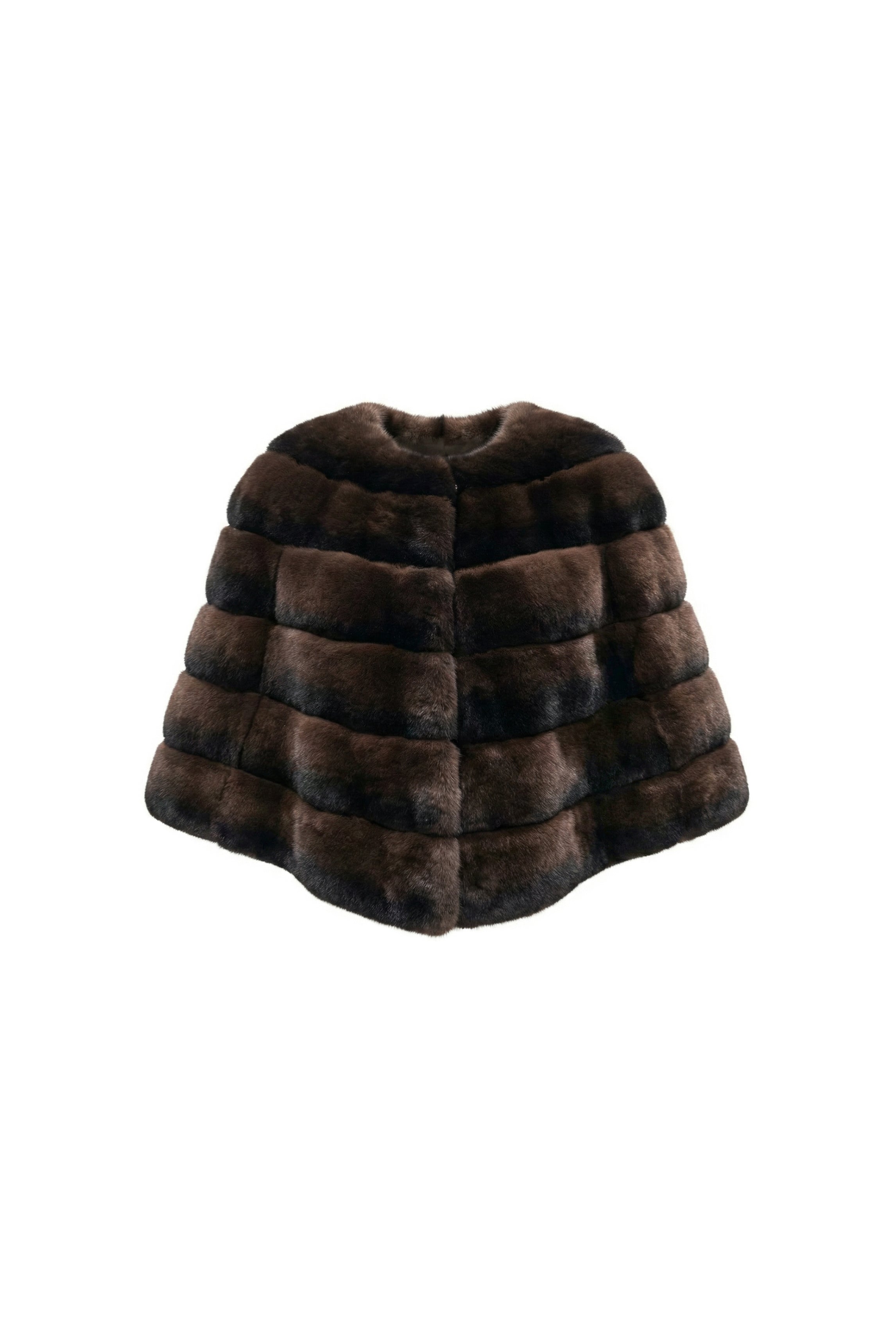 Midnight Espresso Rex Fur Cape