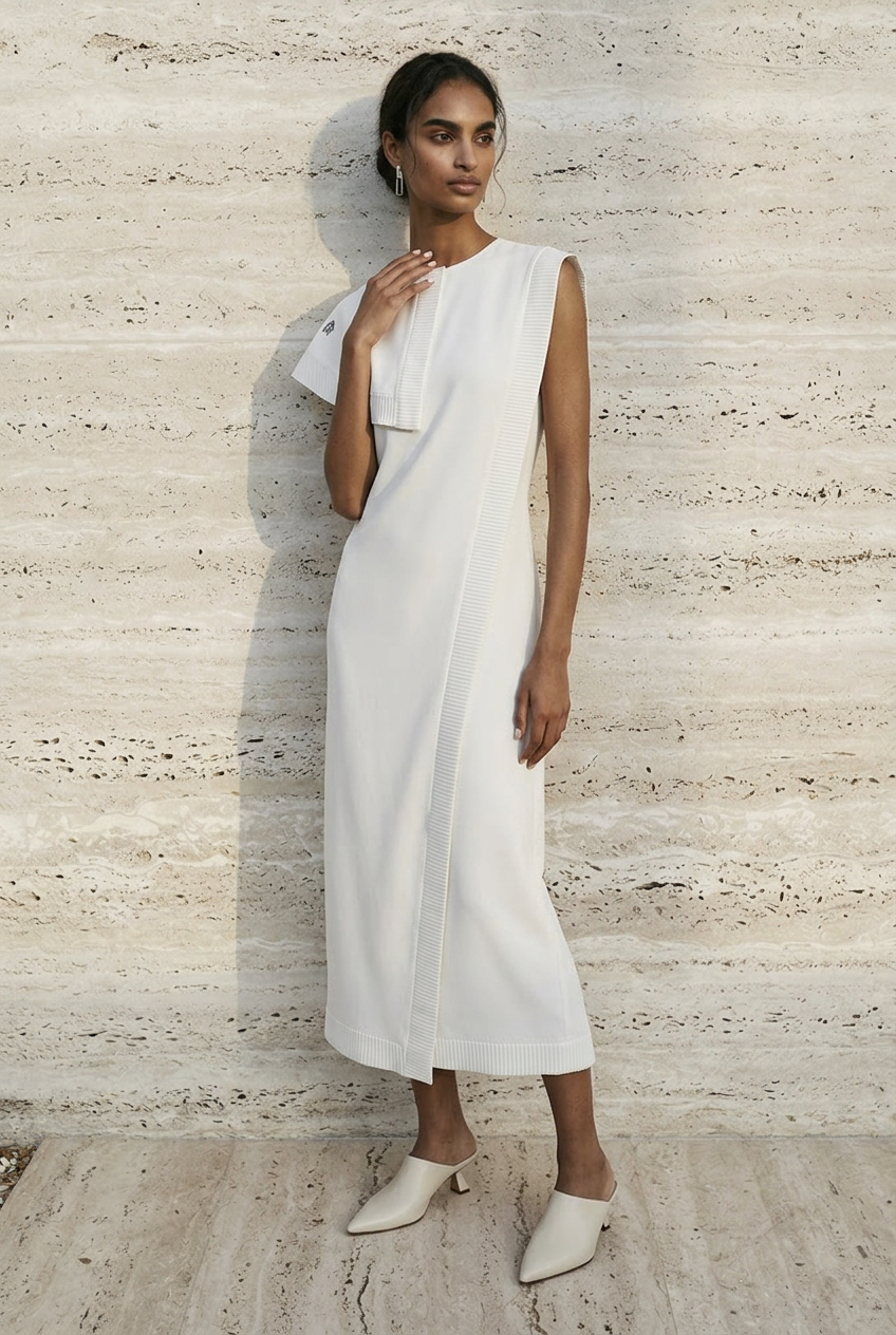 Calista Draped Panel Maxi Dress