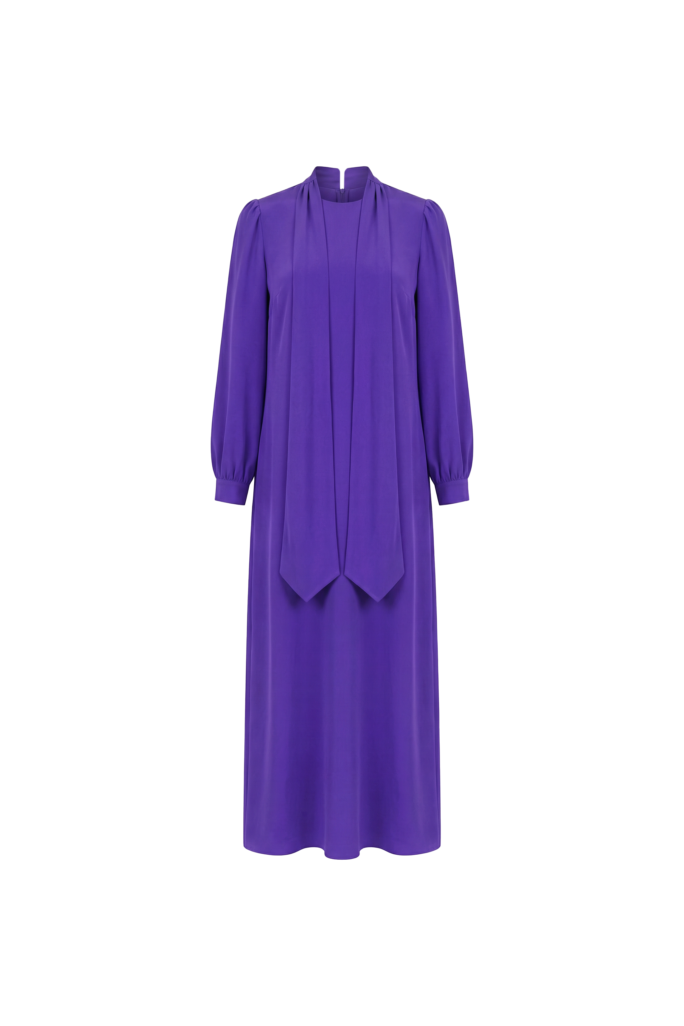 Aurielle Bow-Tie Crepe Dress