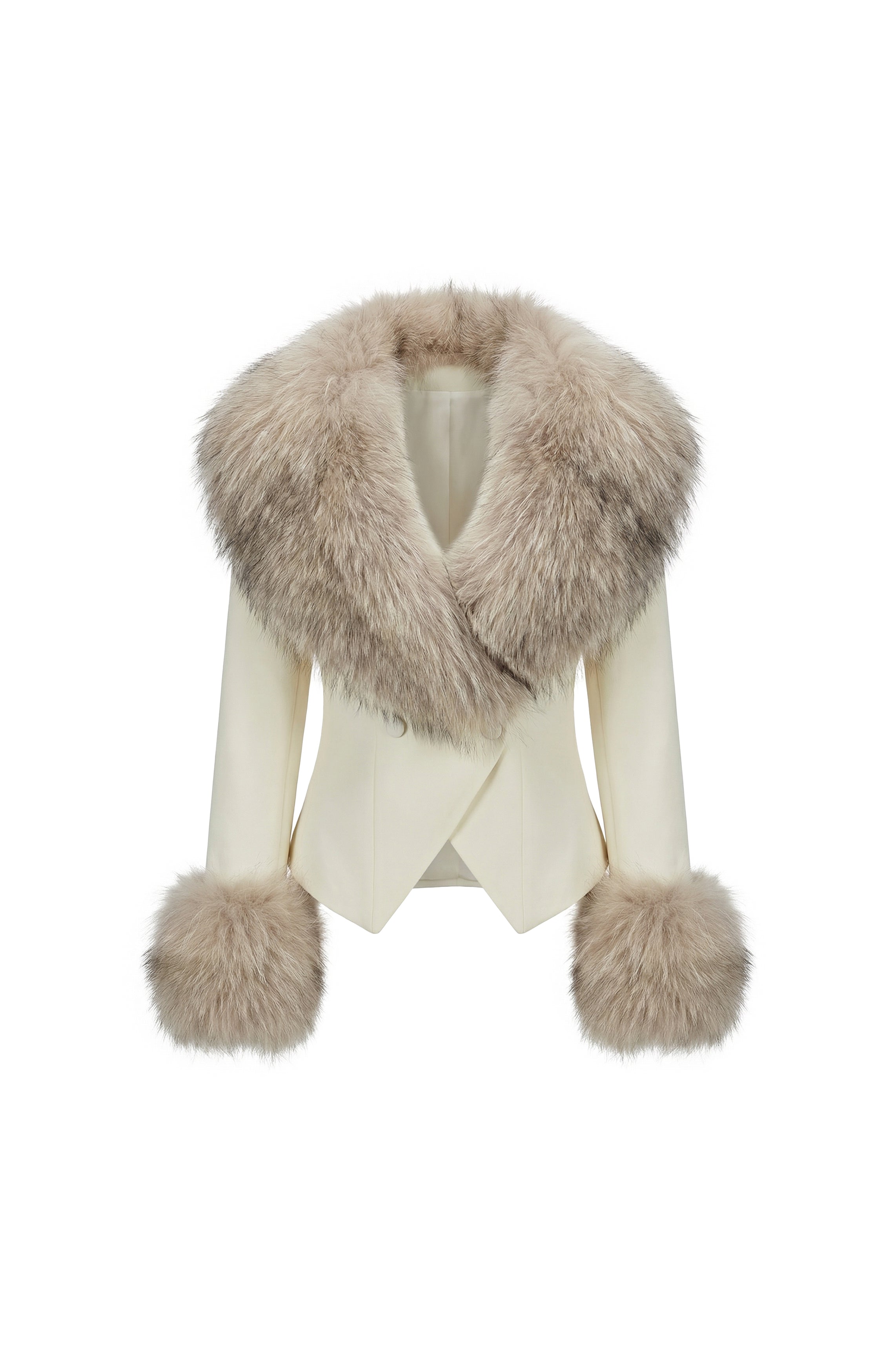Celestine Fox Fur Tailored Jacket