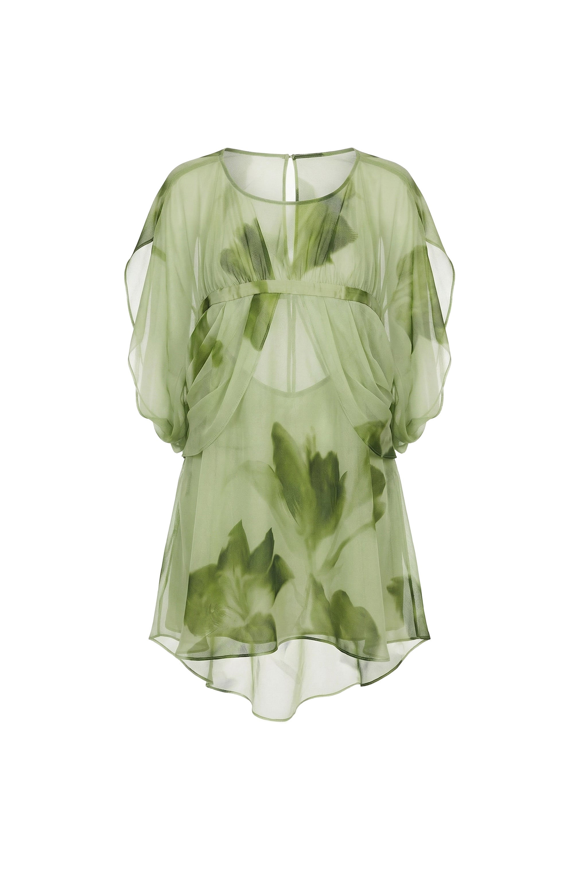 Verdelia Botanical Chiffon Top