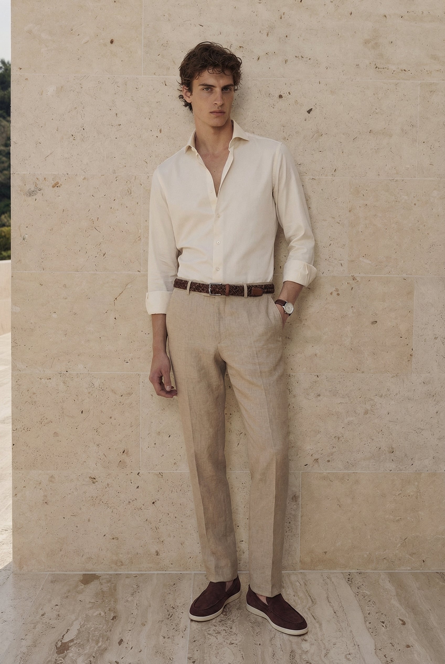 Ecru Cotton Shirt