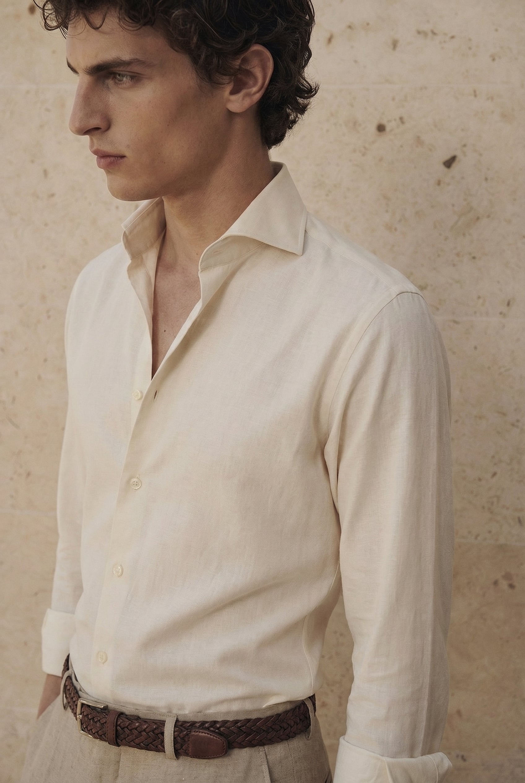 Ecru Cotton Shirt