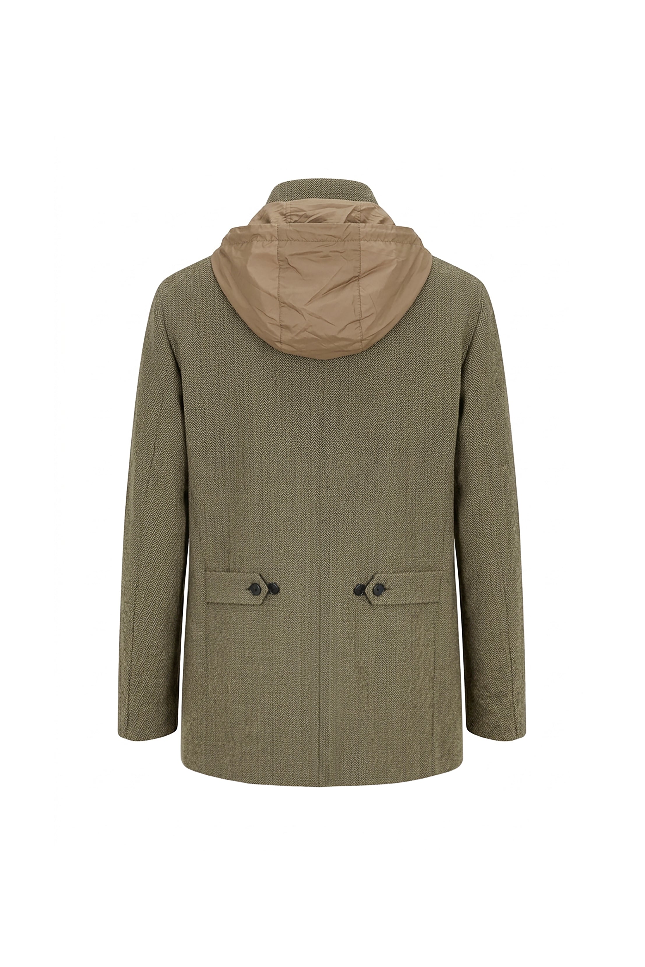 Arden Herringbone Hooded Coat
