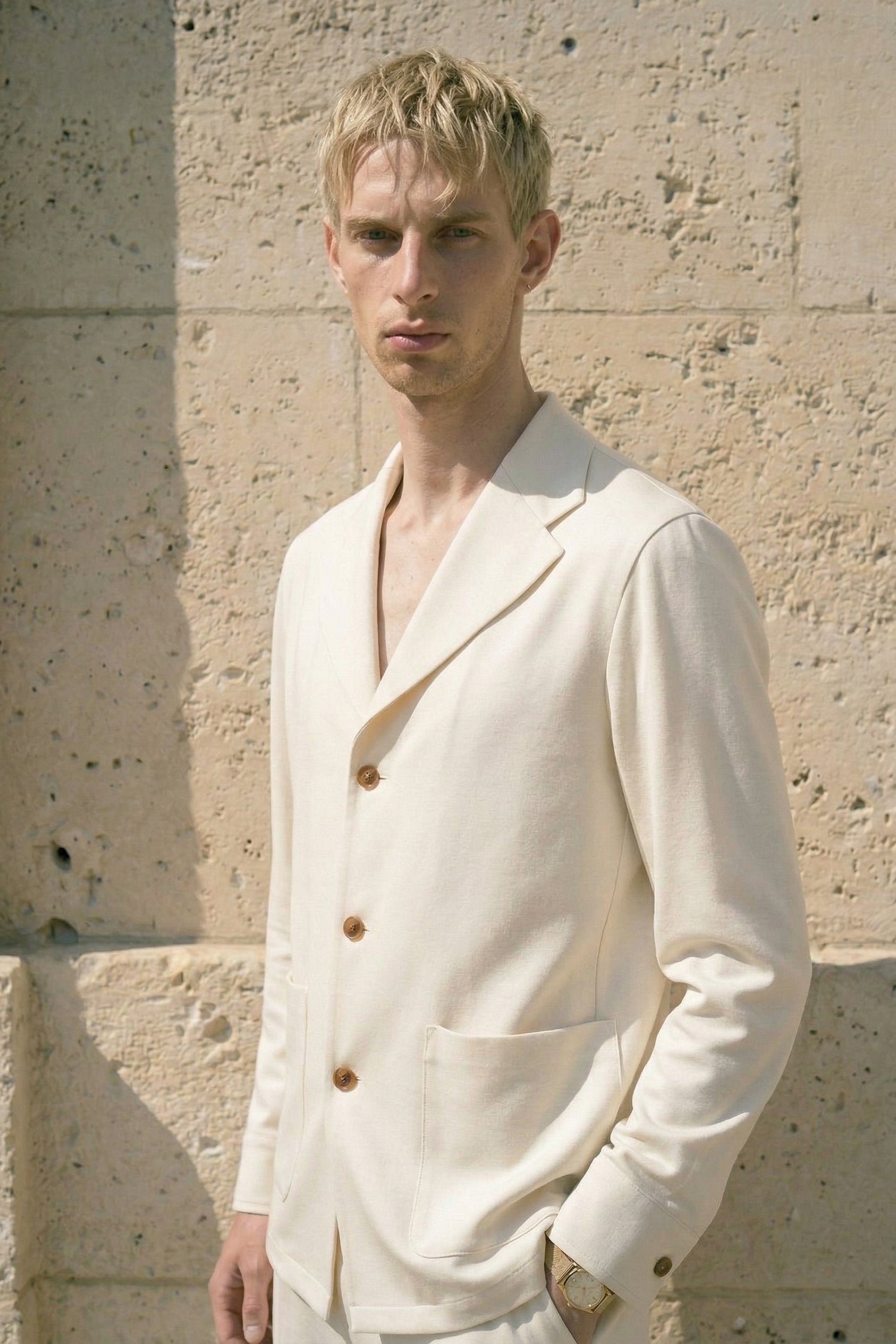 Avorio Fluido Relaxed Blazer