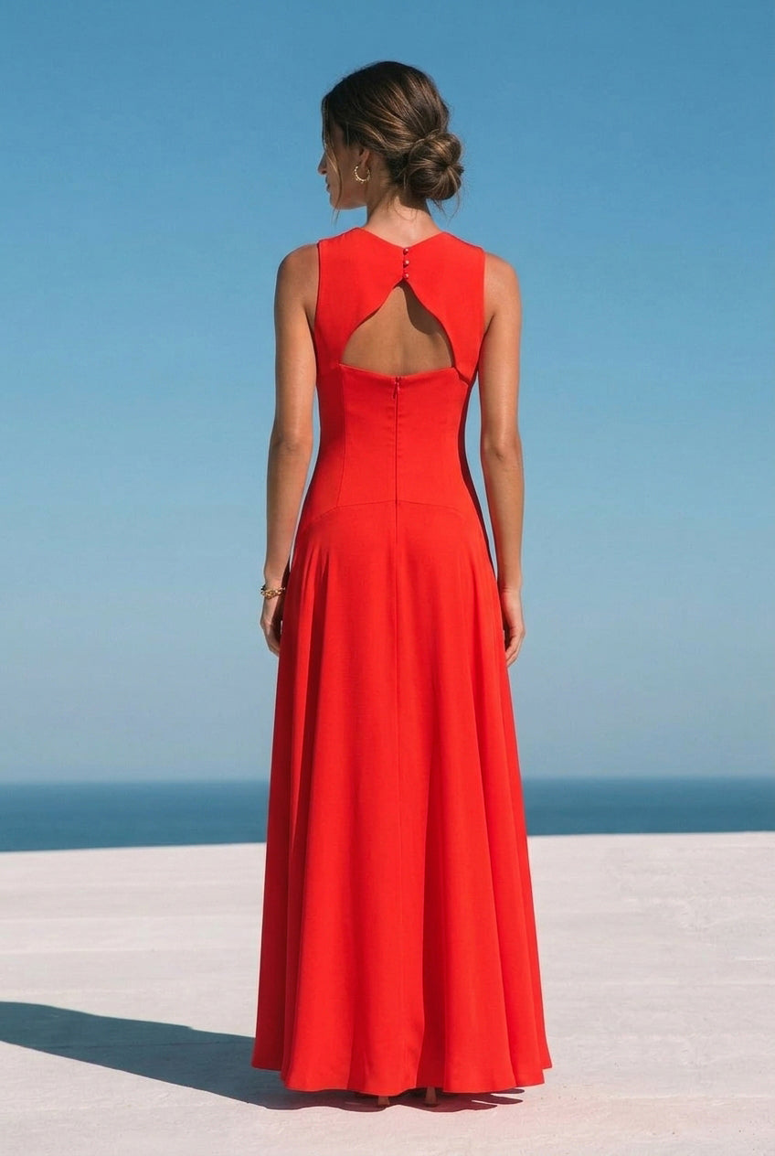 Rossera Sculpted Satin Dress