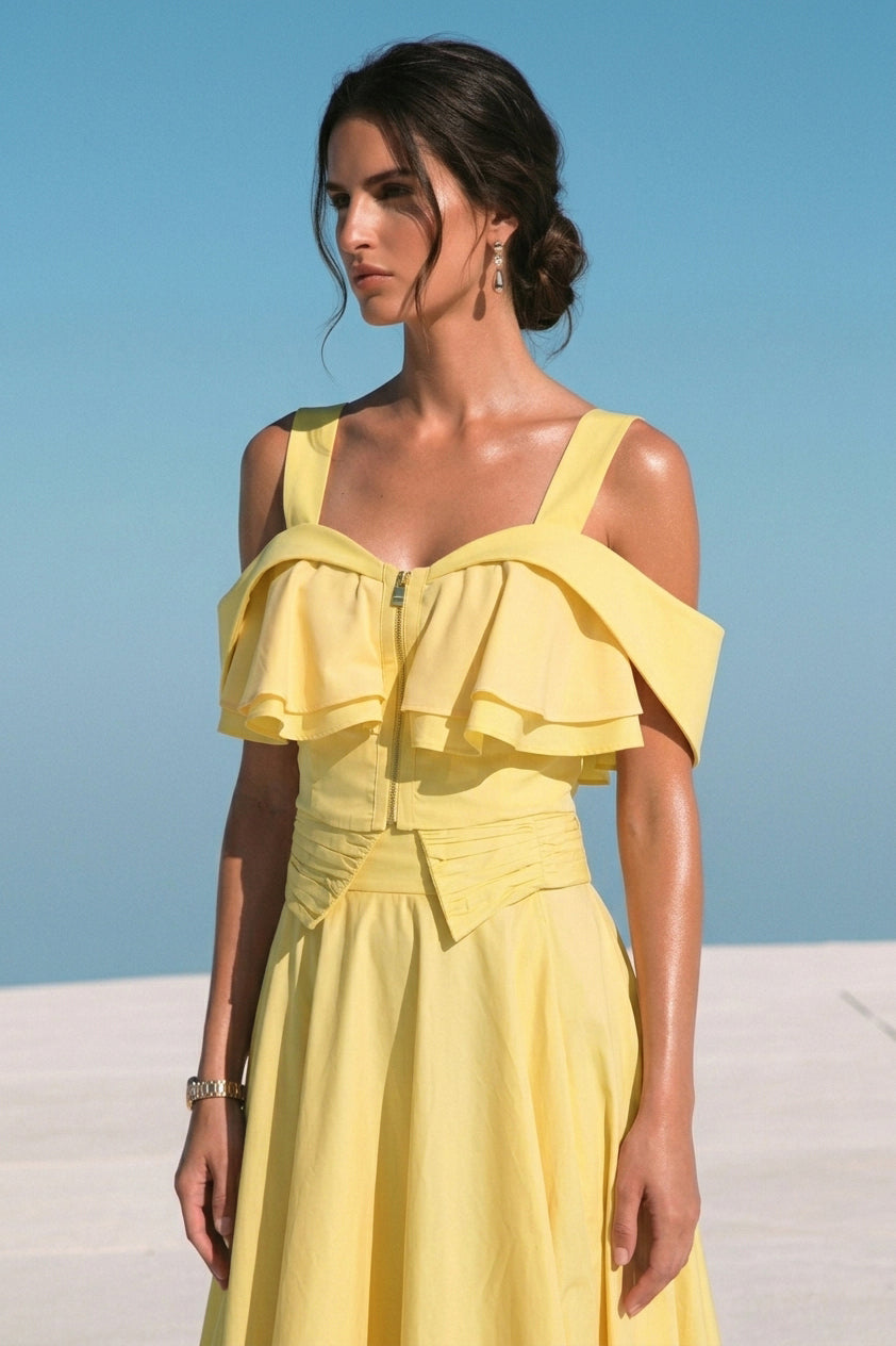 Solevara Ruffle Crop Top