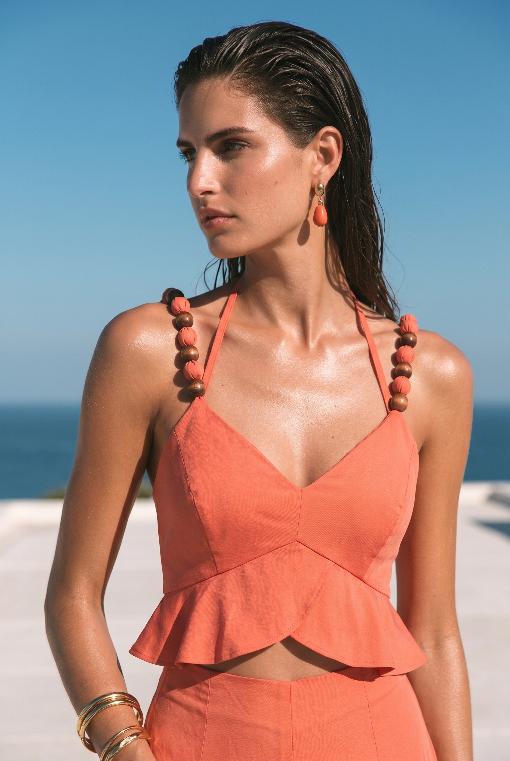 Terrana Beaded Halter Top