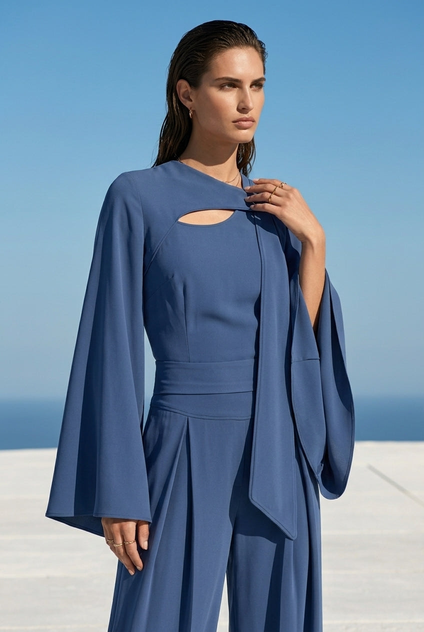 Velisse Draped Crepe Top