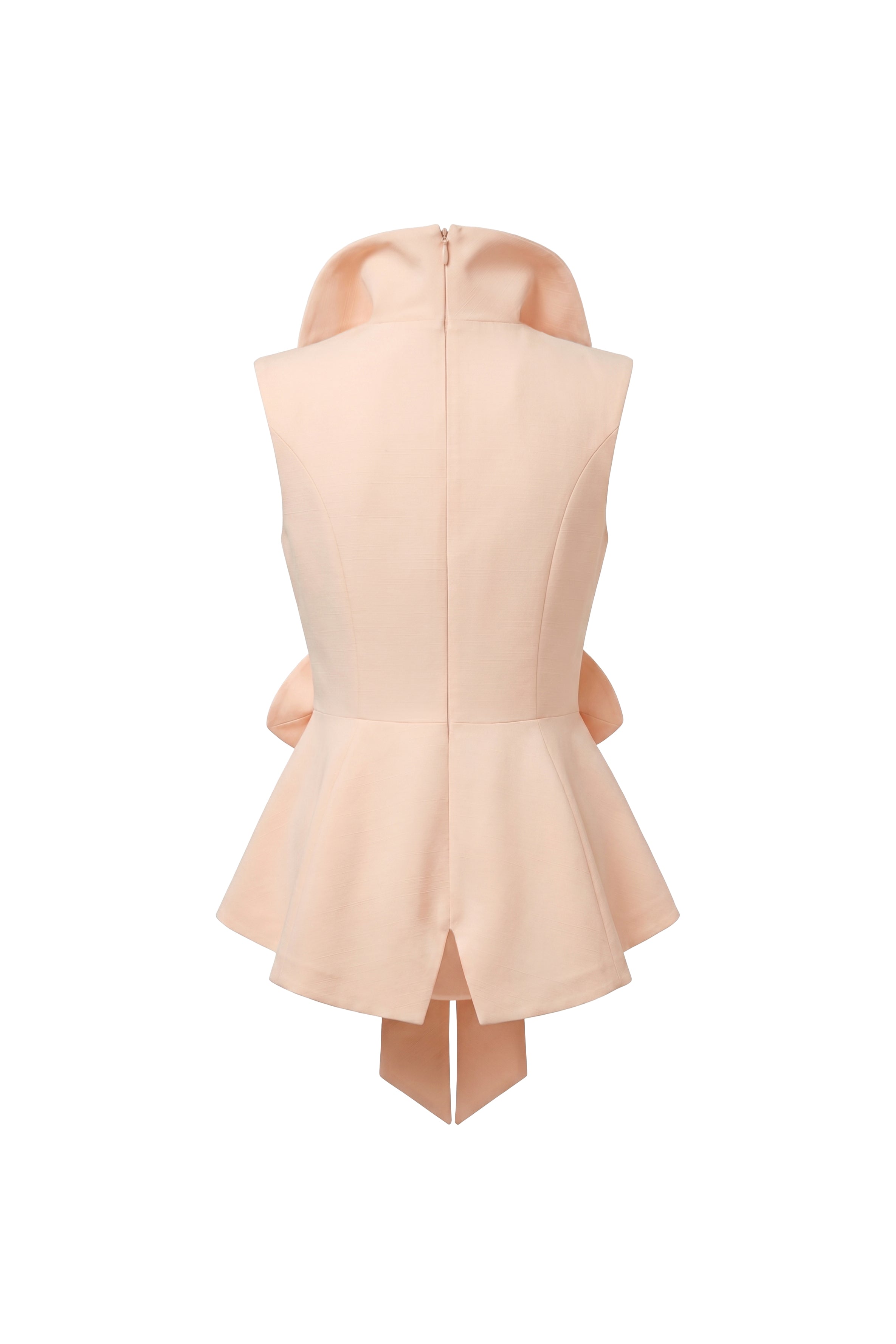 Rosé Verena Sculpted Peplum Top