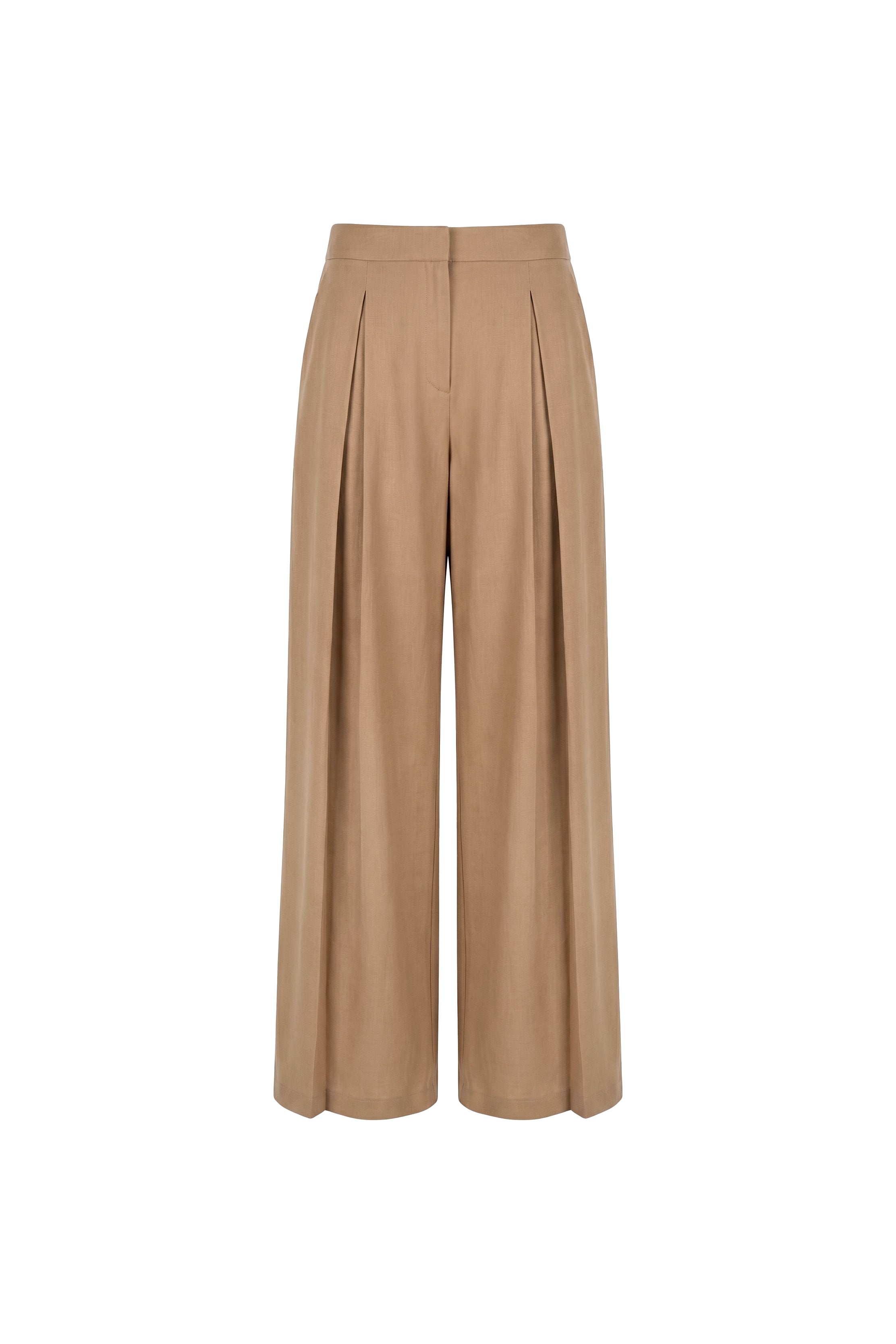 Seralyn Fluid Linen-Blend Trousers