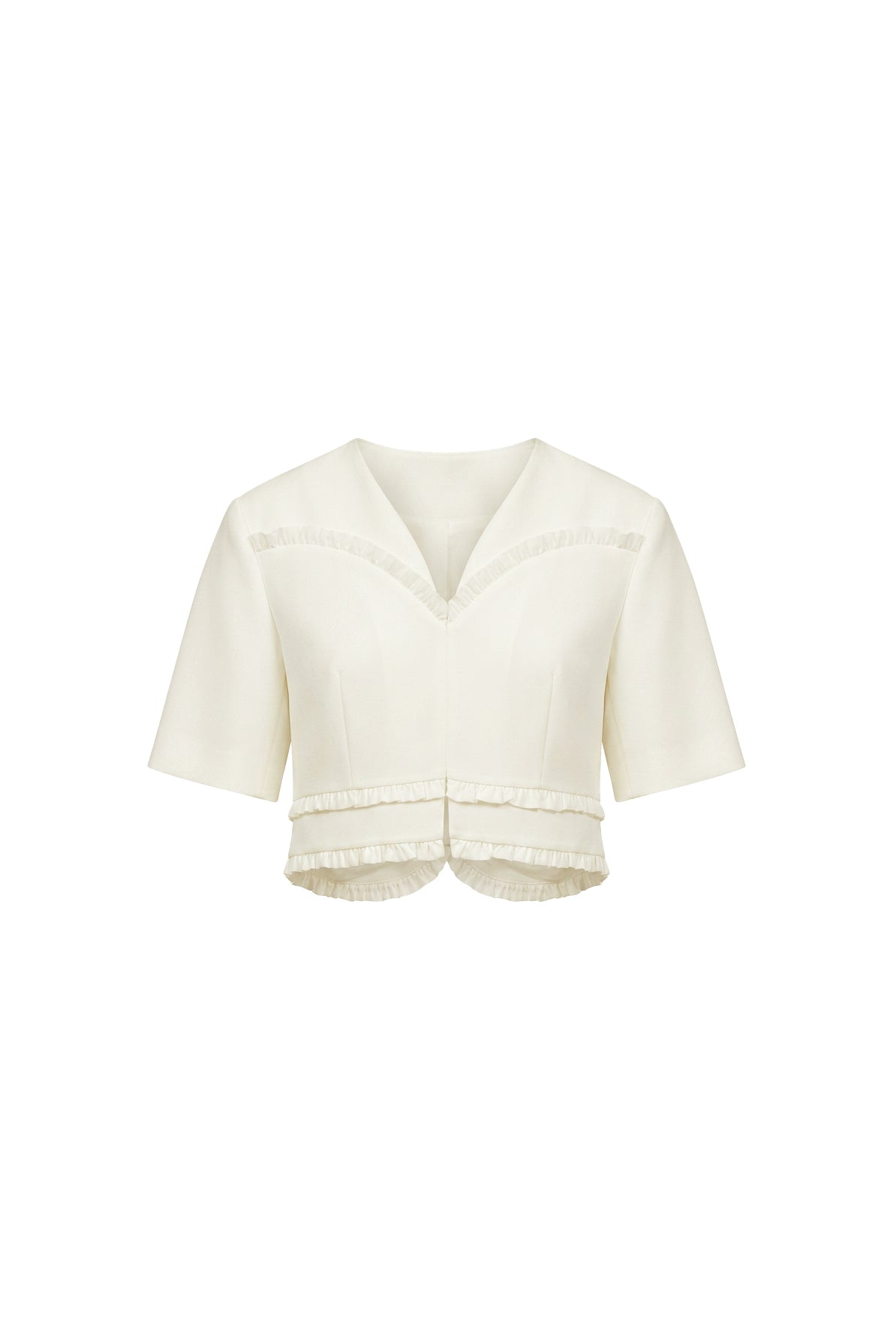 Celestine Ruffle Cropped Blouse