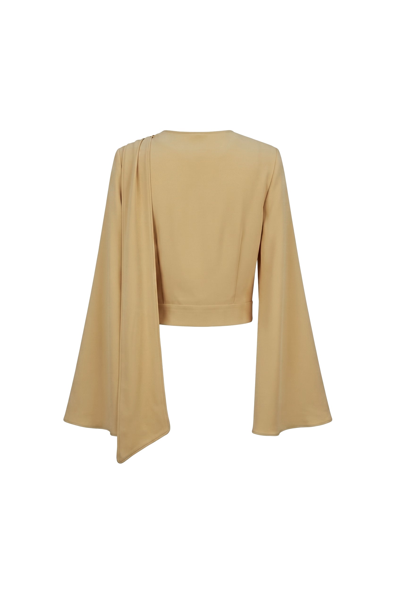 Solvère Draped Crepe Blouse