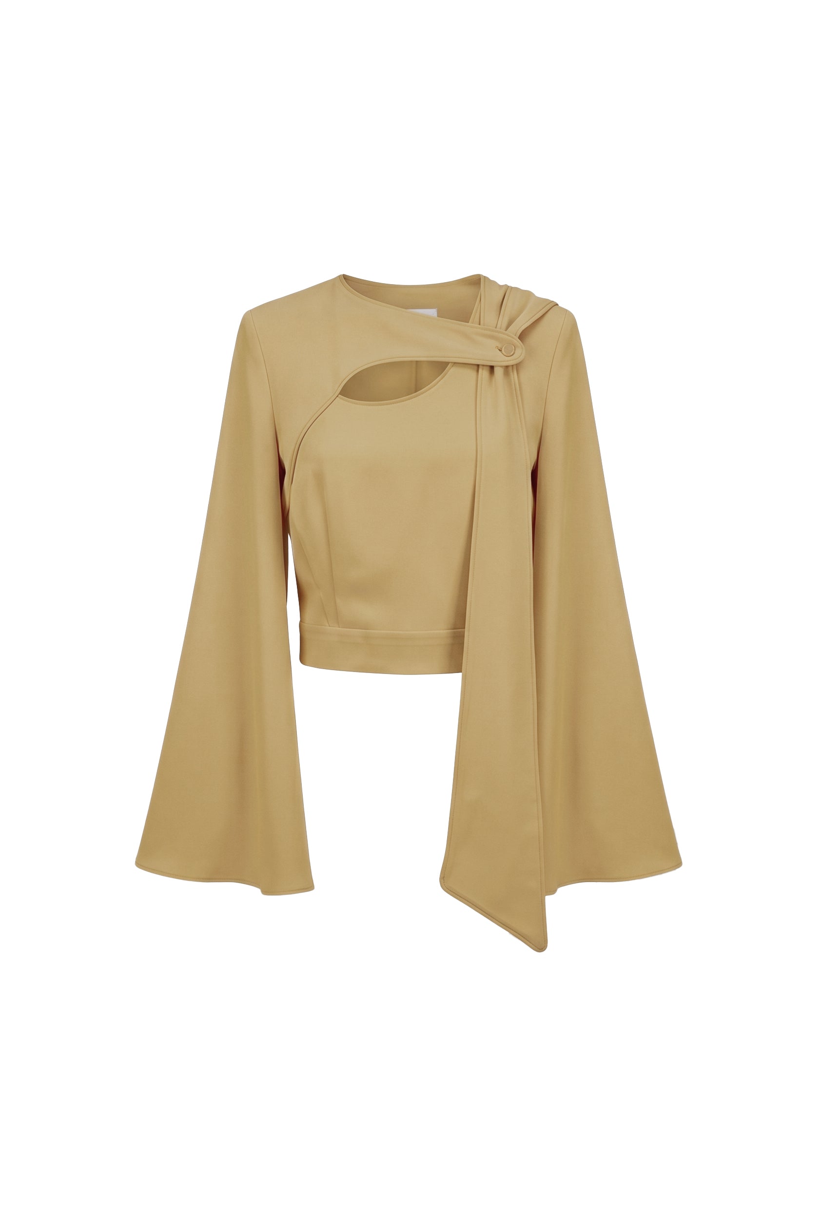 Solvère Draped Crepe Blouse