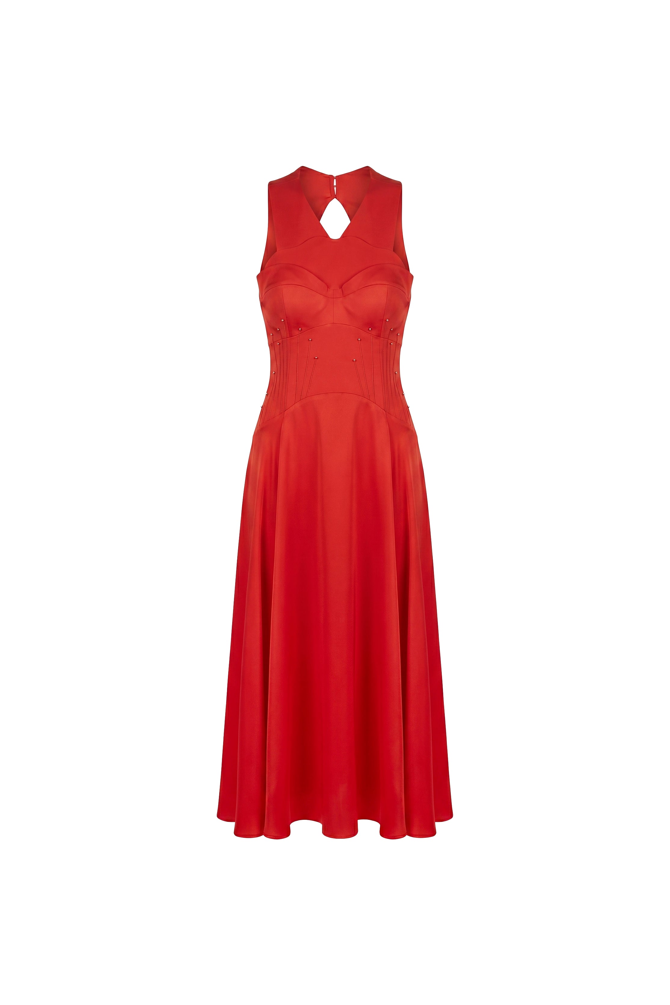 Rossera Sculpted Satin Dress