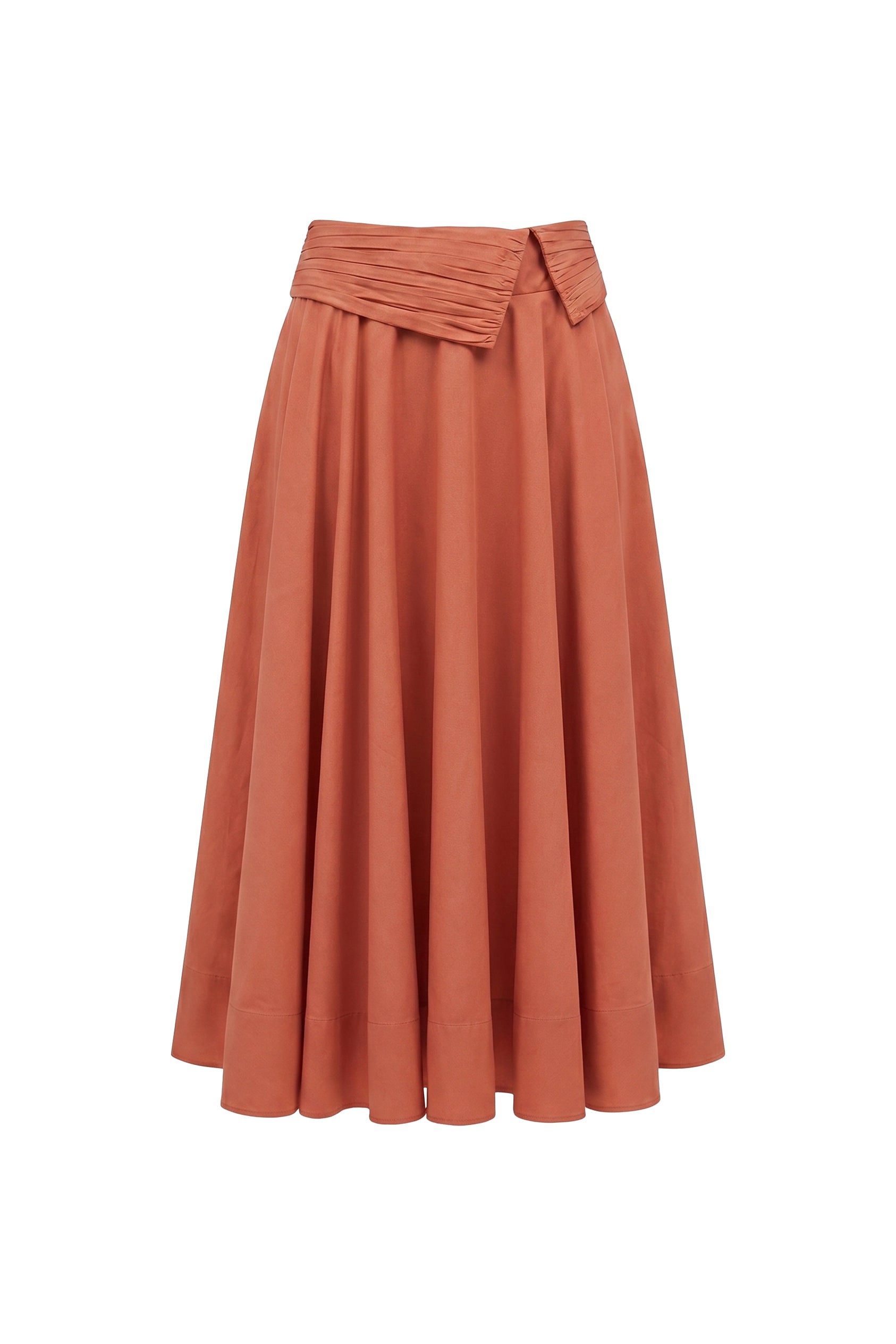 Terrana Draped Midi Skirt