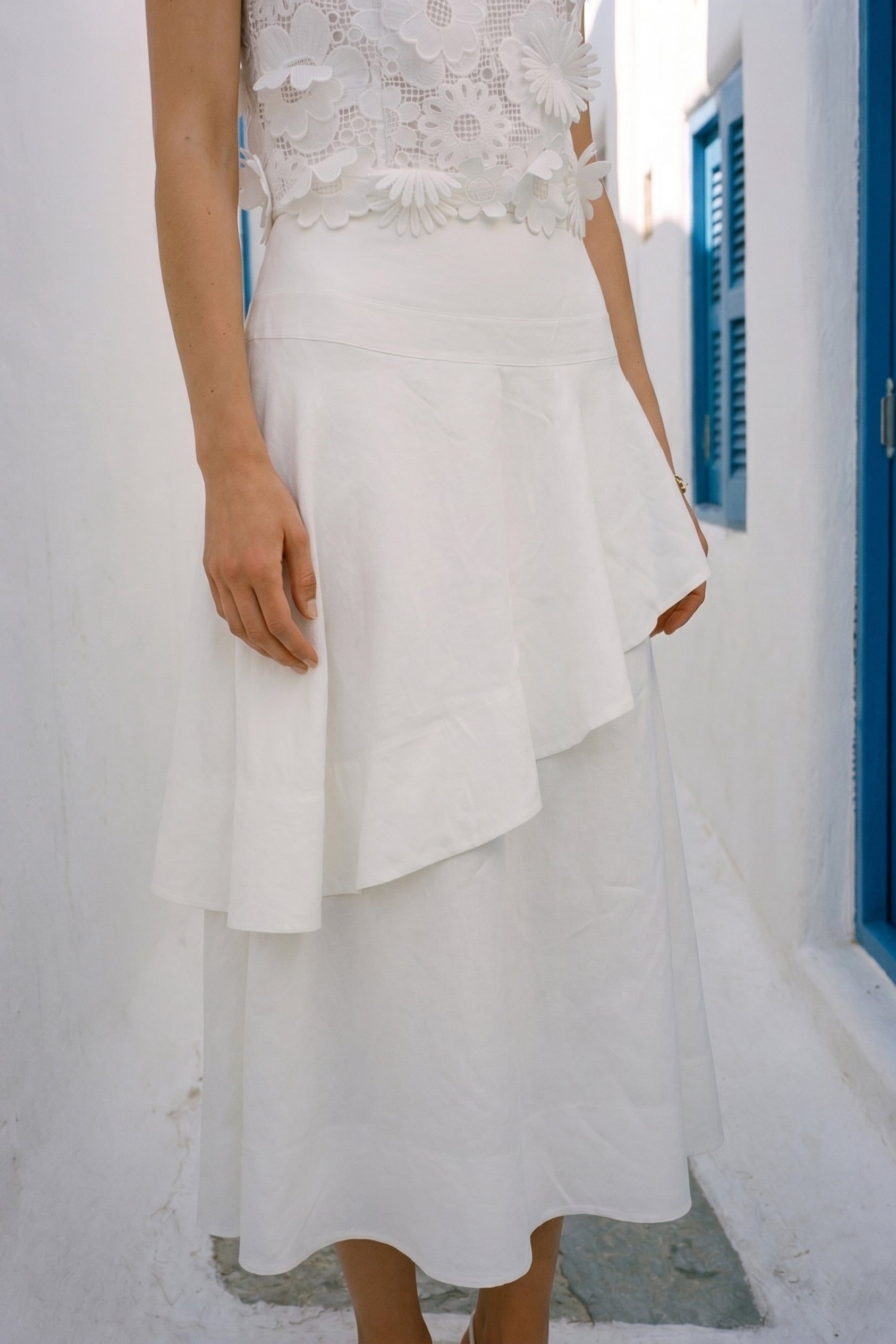 Fiorella Jardin Linen Skirt