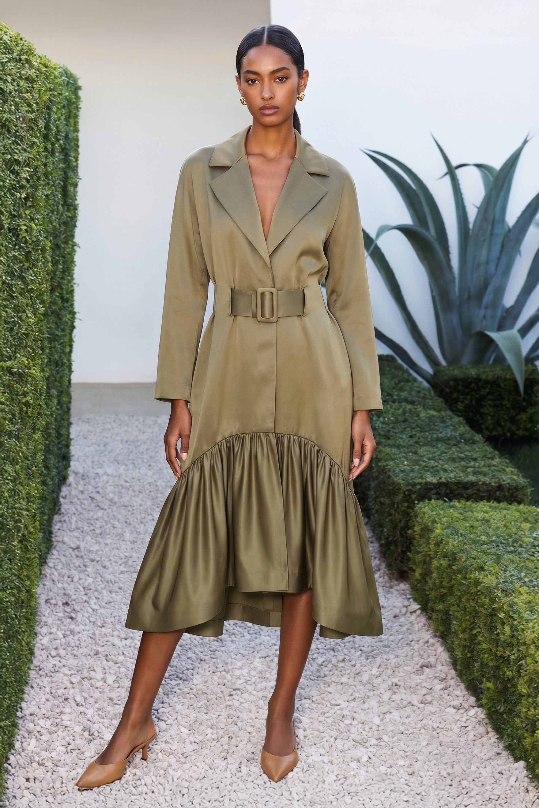 Selvaré Satin Cascade Coat