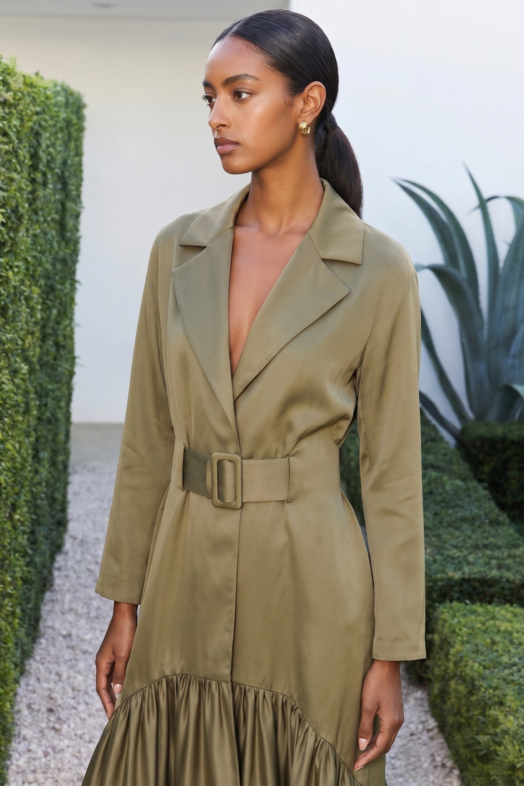 Selvaré Satin Cascade Coat