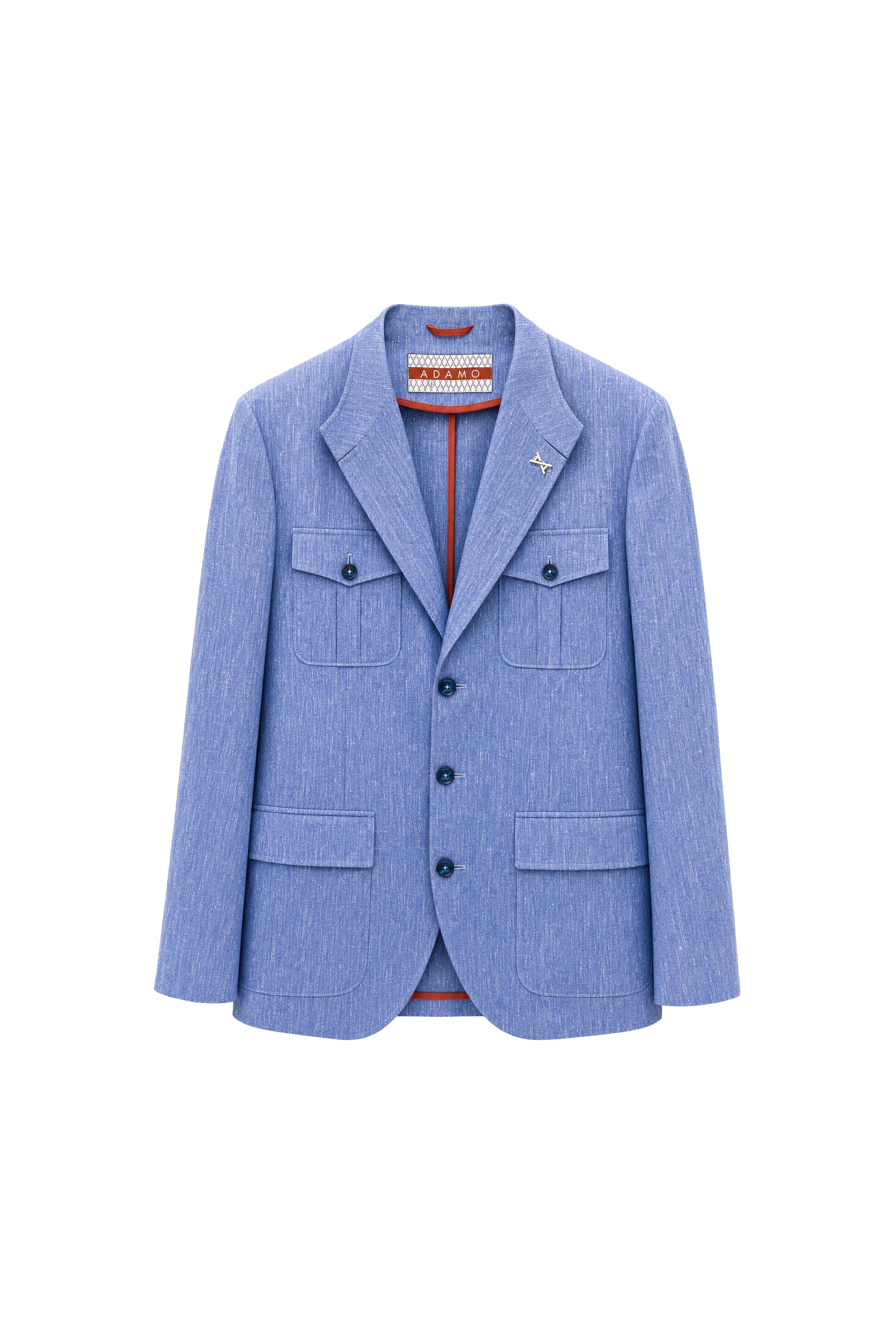 Azure Riviera Linen Safari Blazer