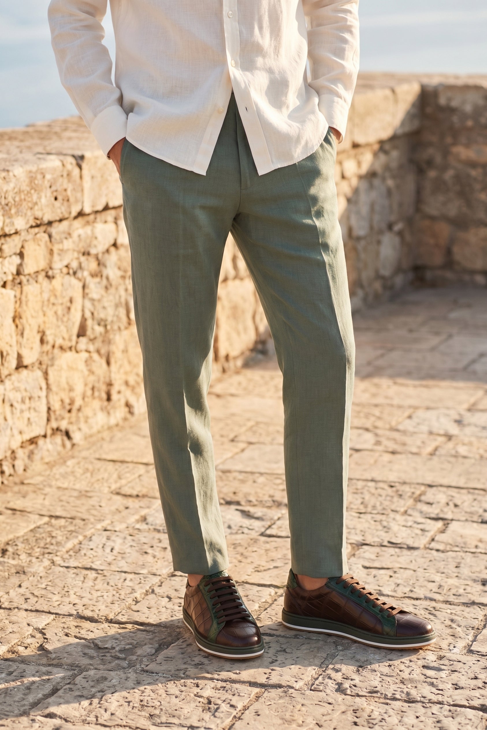 Porto Verde Linen Trousers