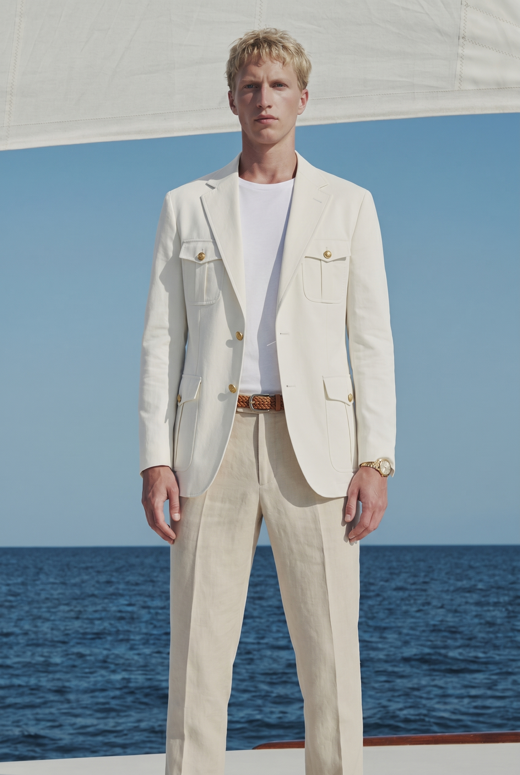 Ivory Riviera Safari Blazer