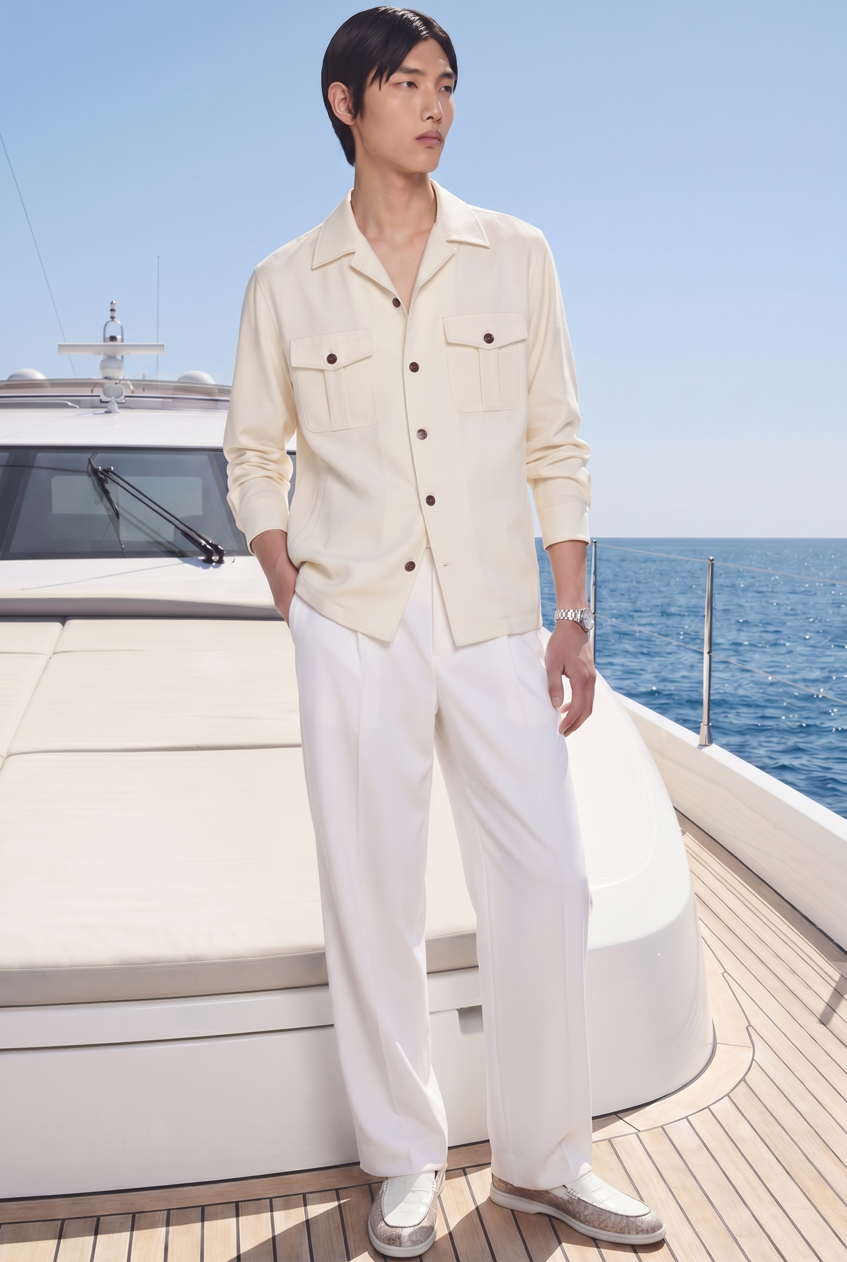 Ivory Safari Overshirt Jacket