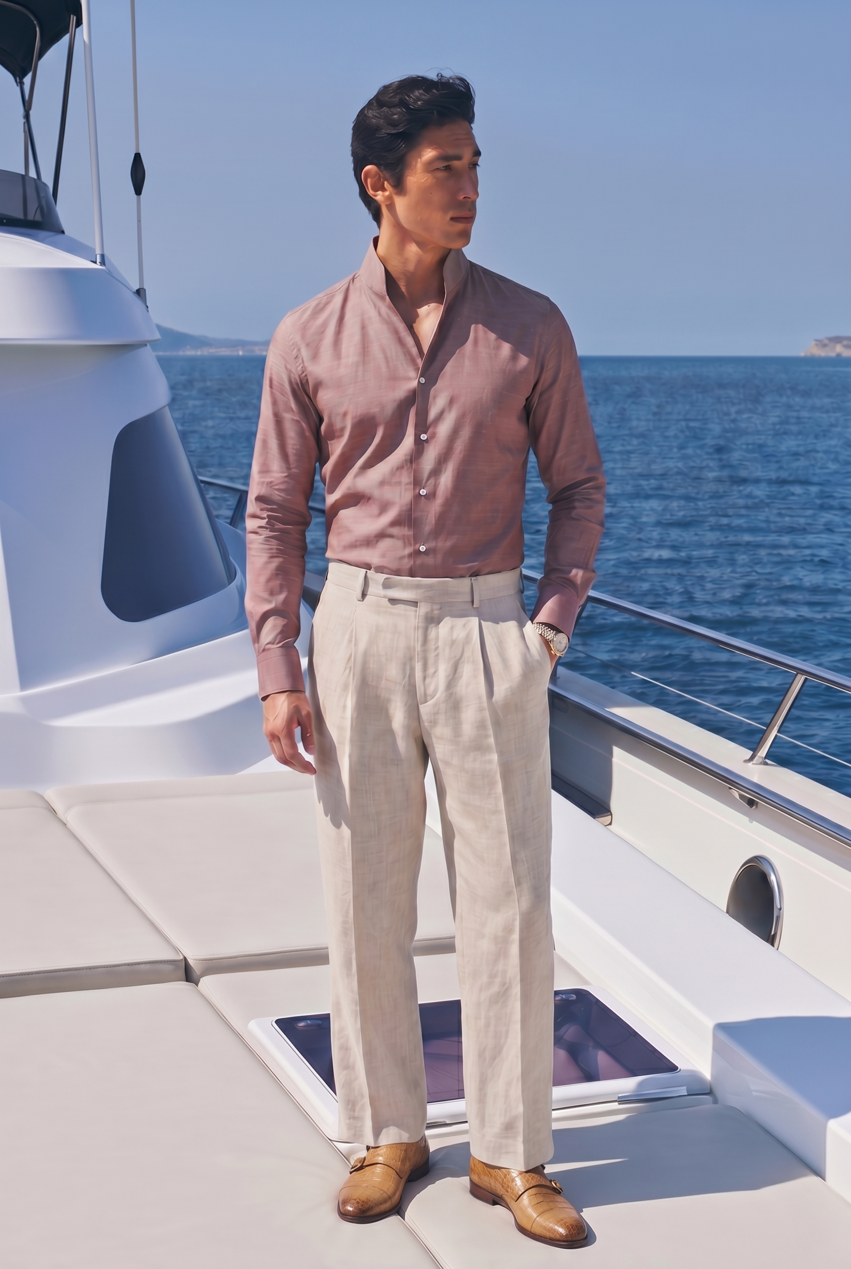 Siena Mandarin Collar Shirt