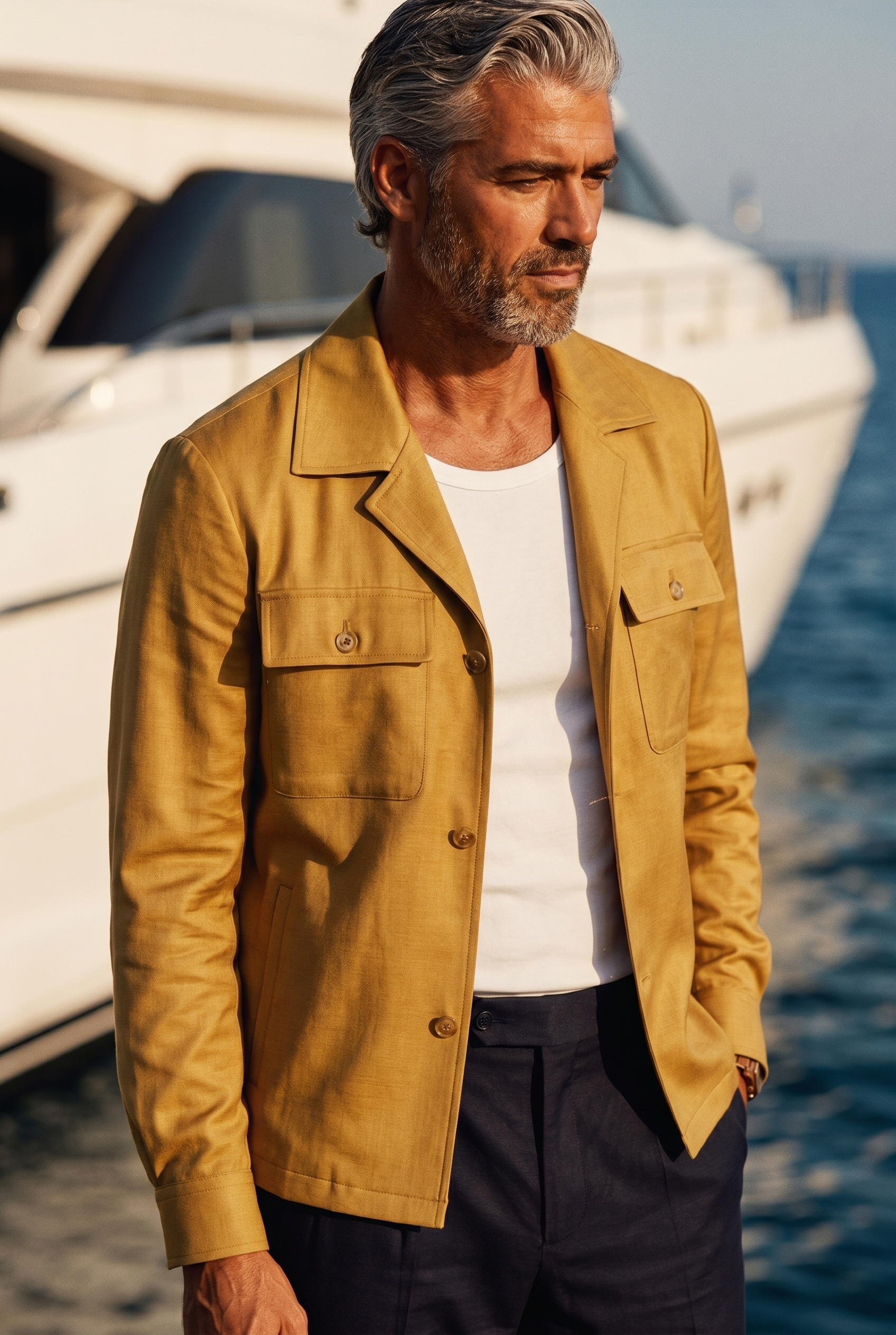Camel Safari Overshirt Jacket
