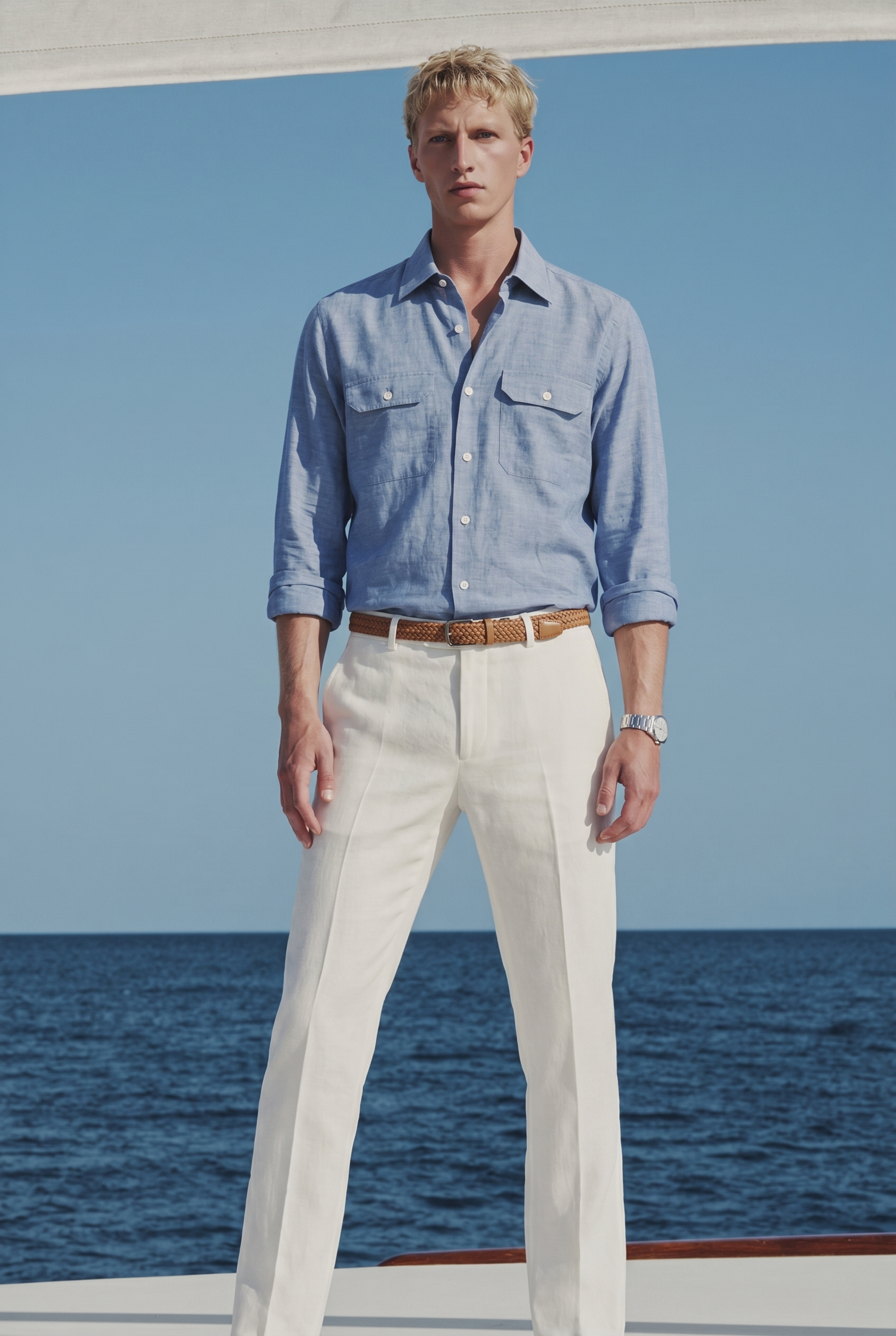 Porto Sky Blue Utility Shirt