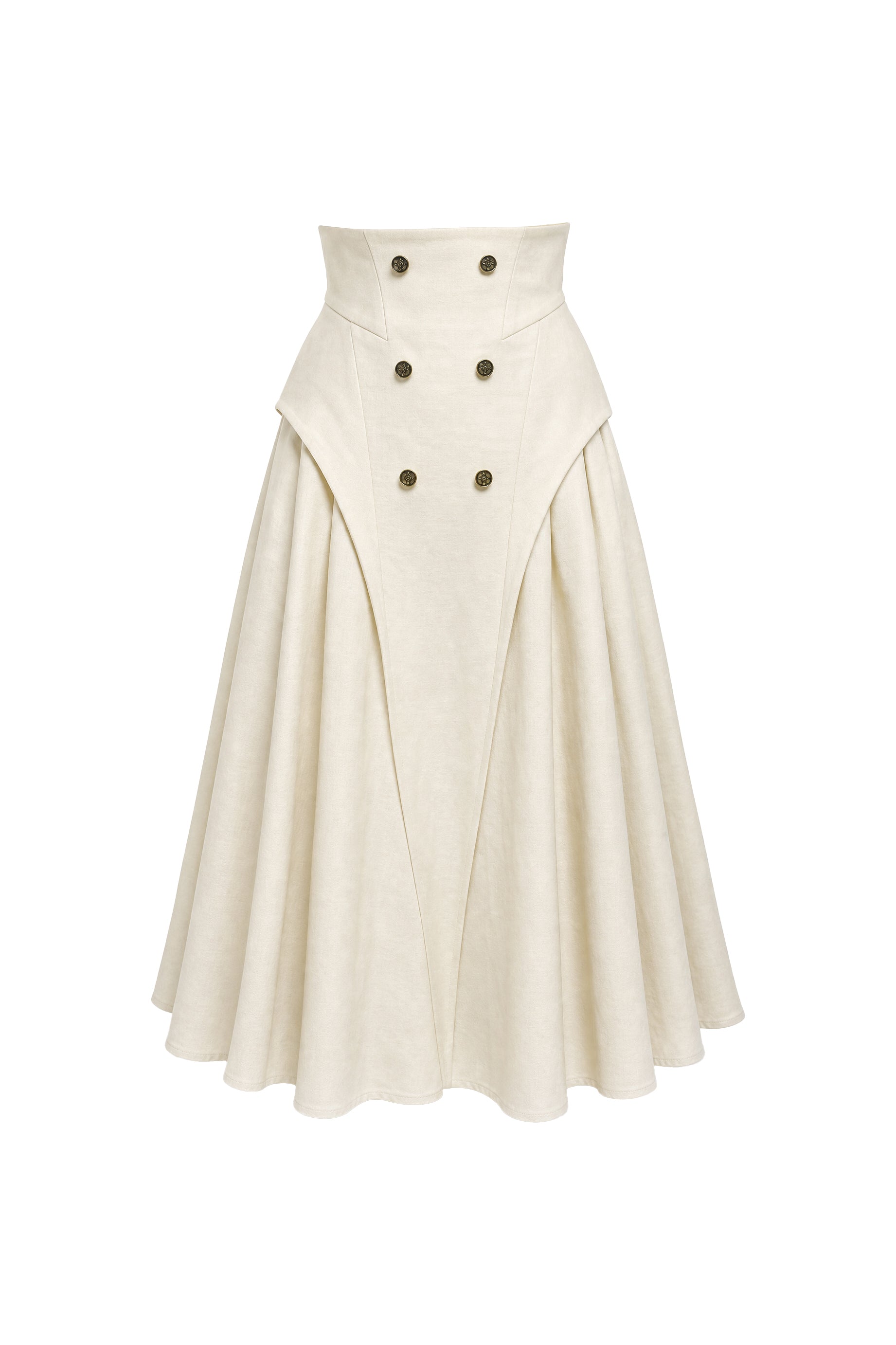 Verona High-Waisted Linen Midi Skirt