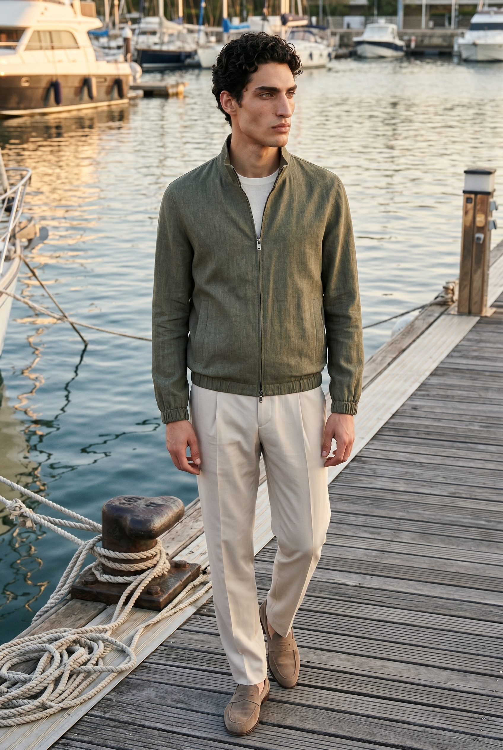 Capri Mélange Linen Jacket