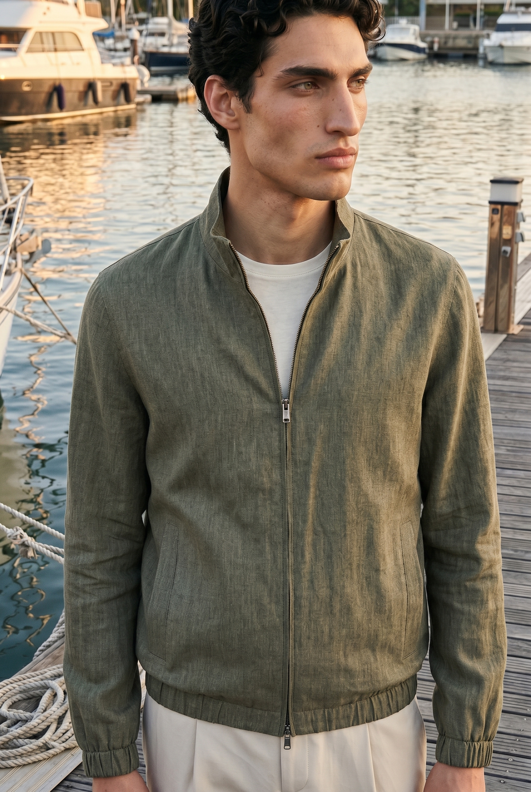 Capri Mélange Linen Jacket