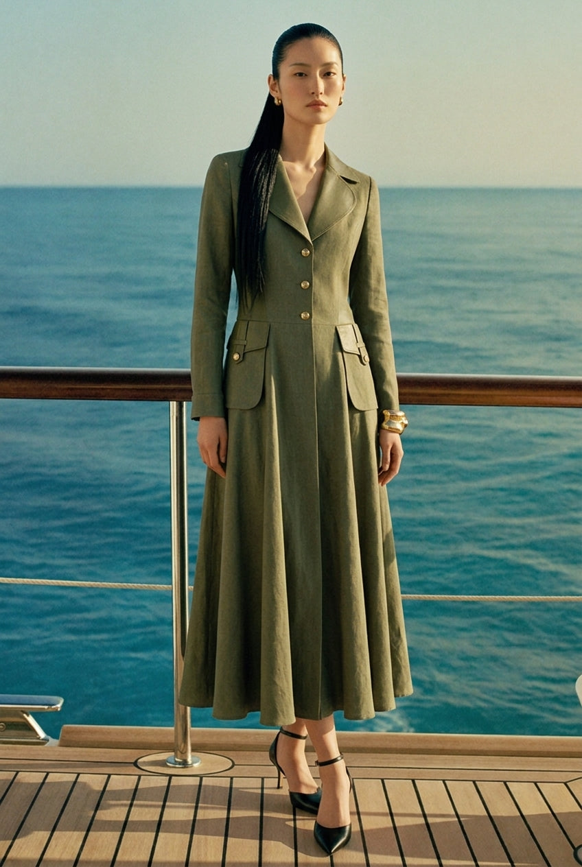 Valeria Linen Coat Dress