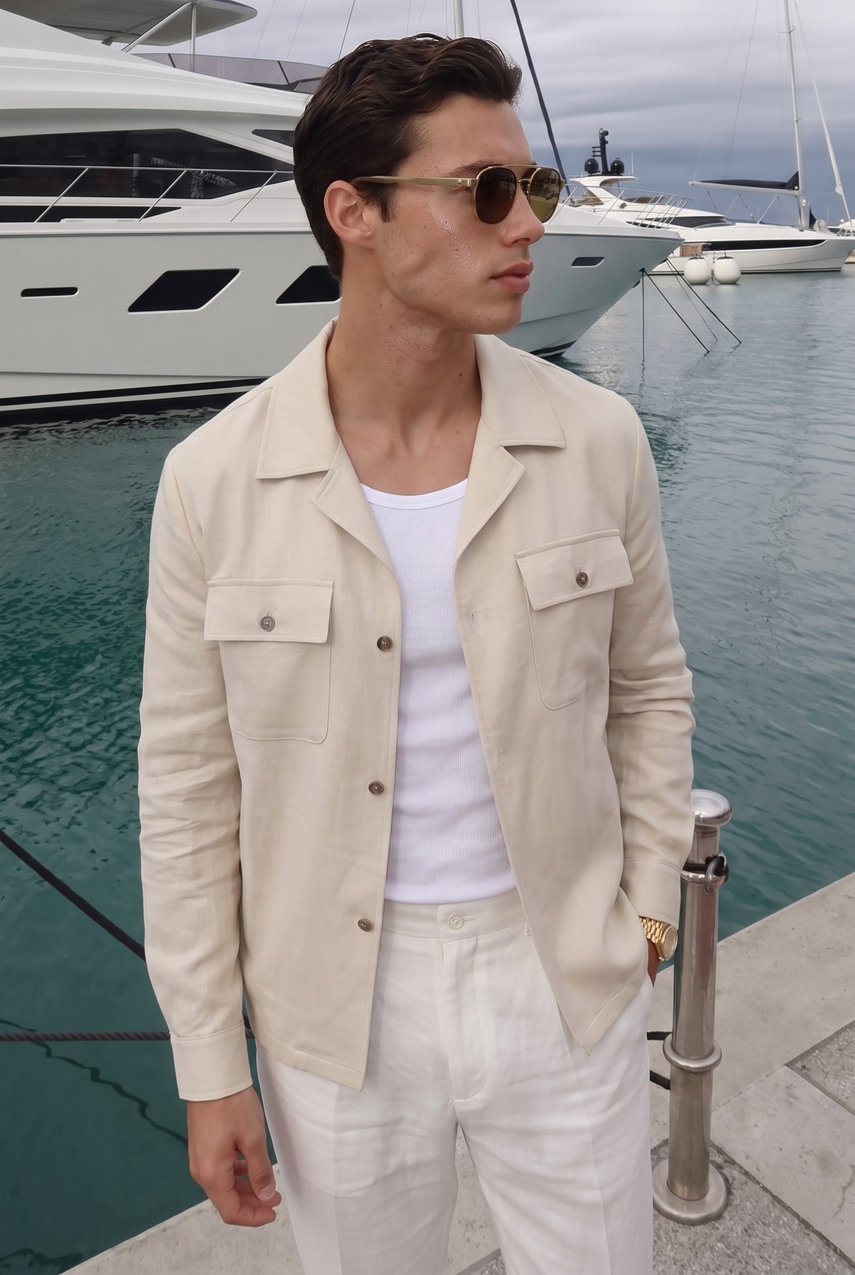 Ivory Safari Overshirt Jacket