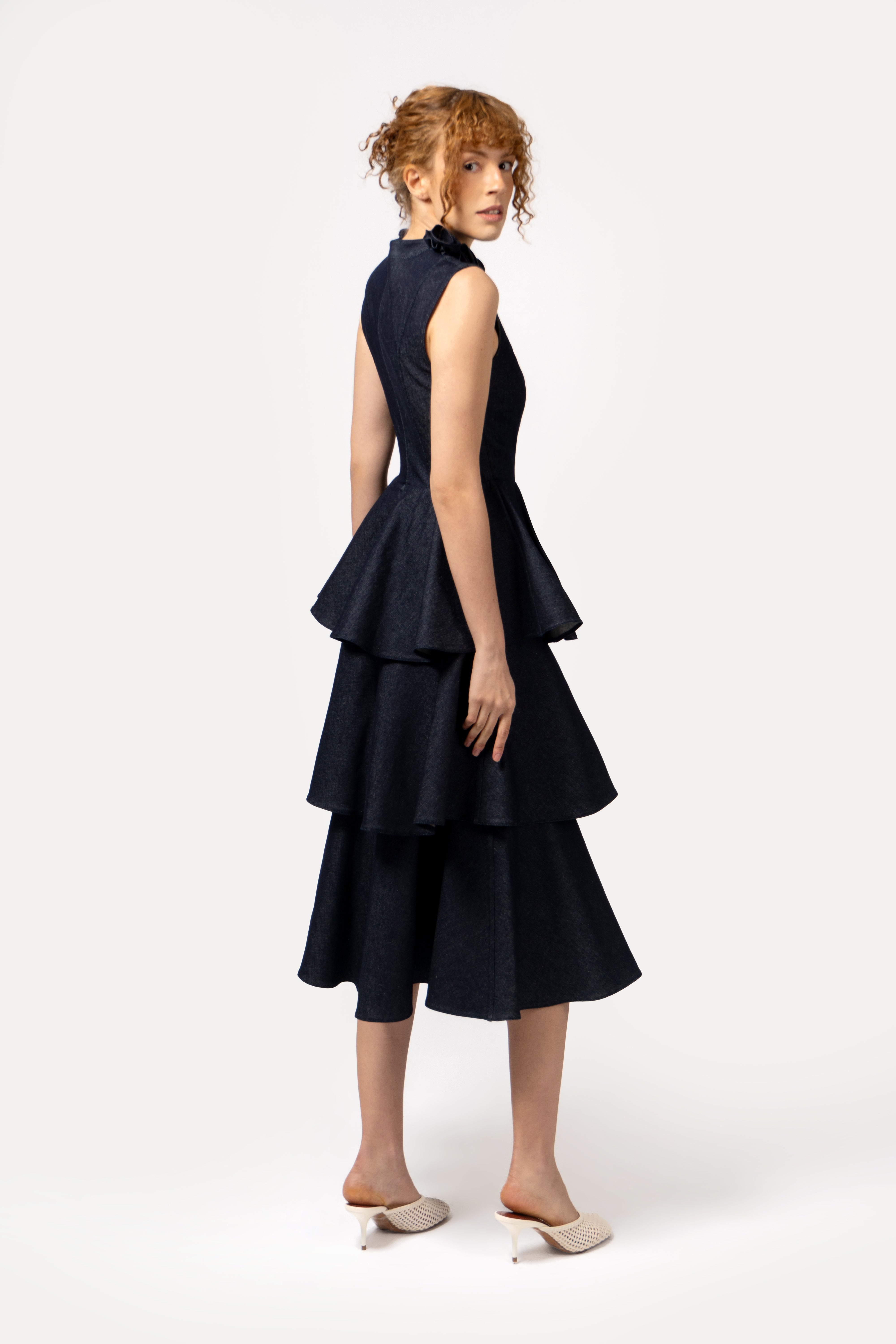Indigo Tiered Dress