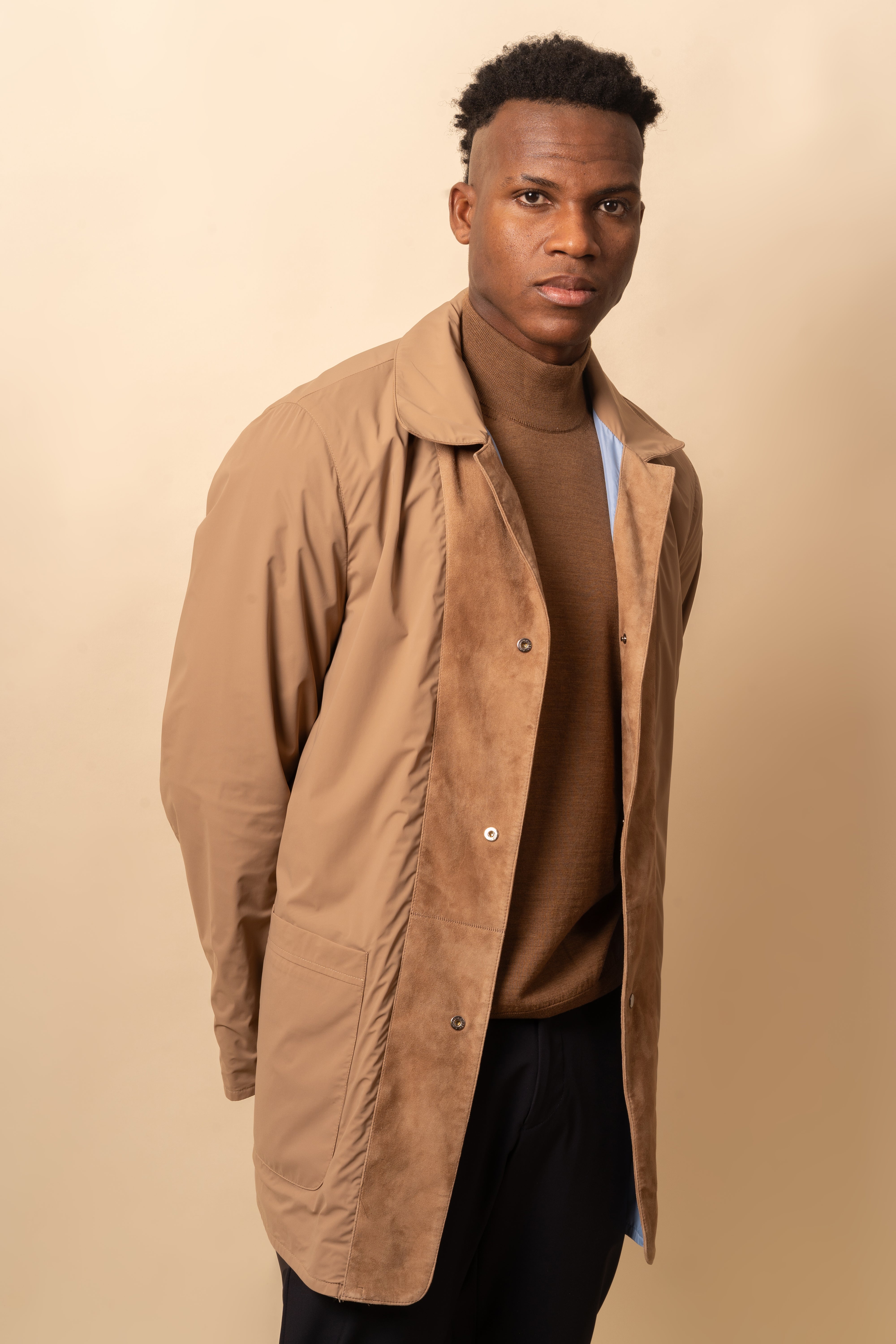 Bicolor Blend Double Faced Coat