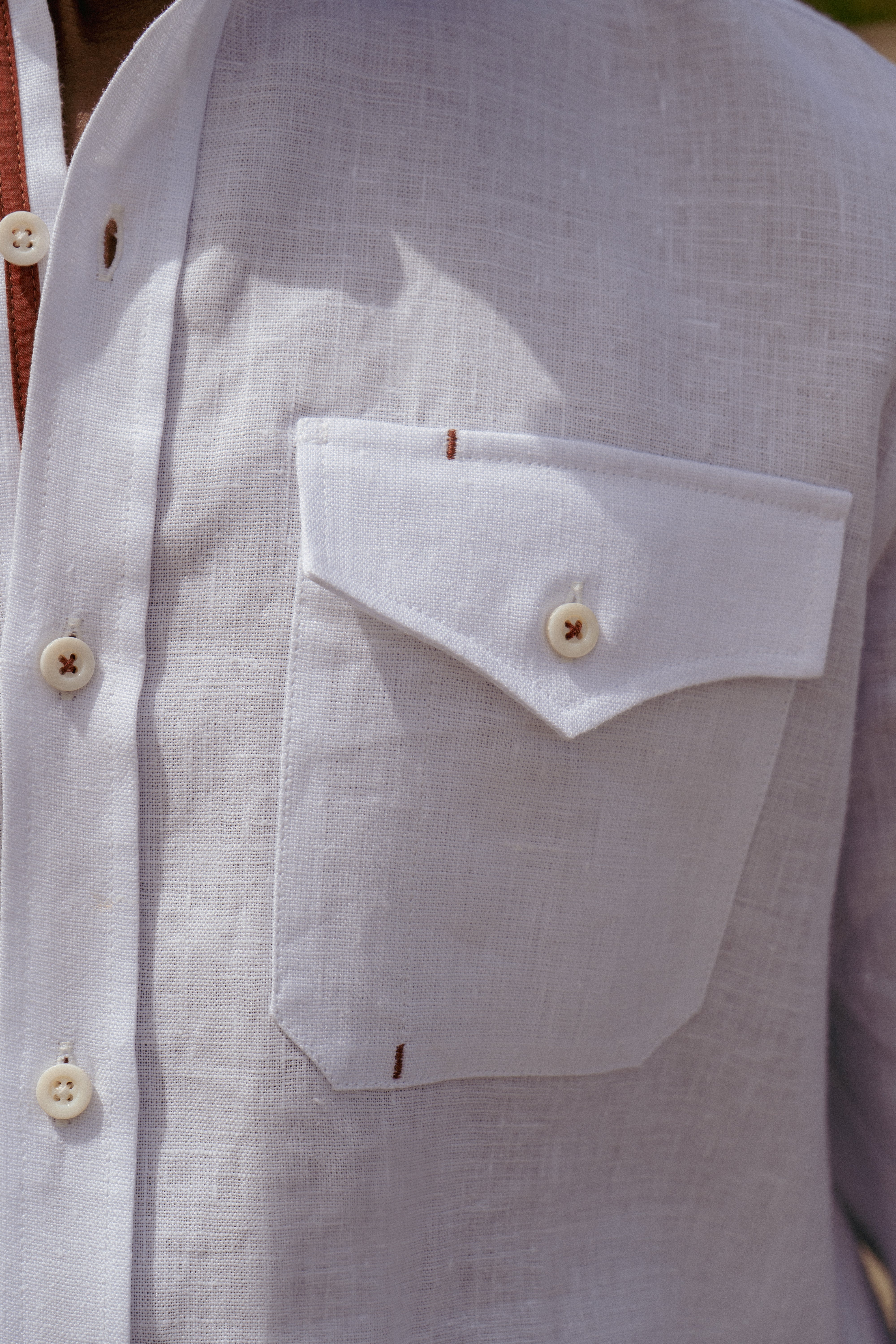 Alpine White Linen Shirt