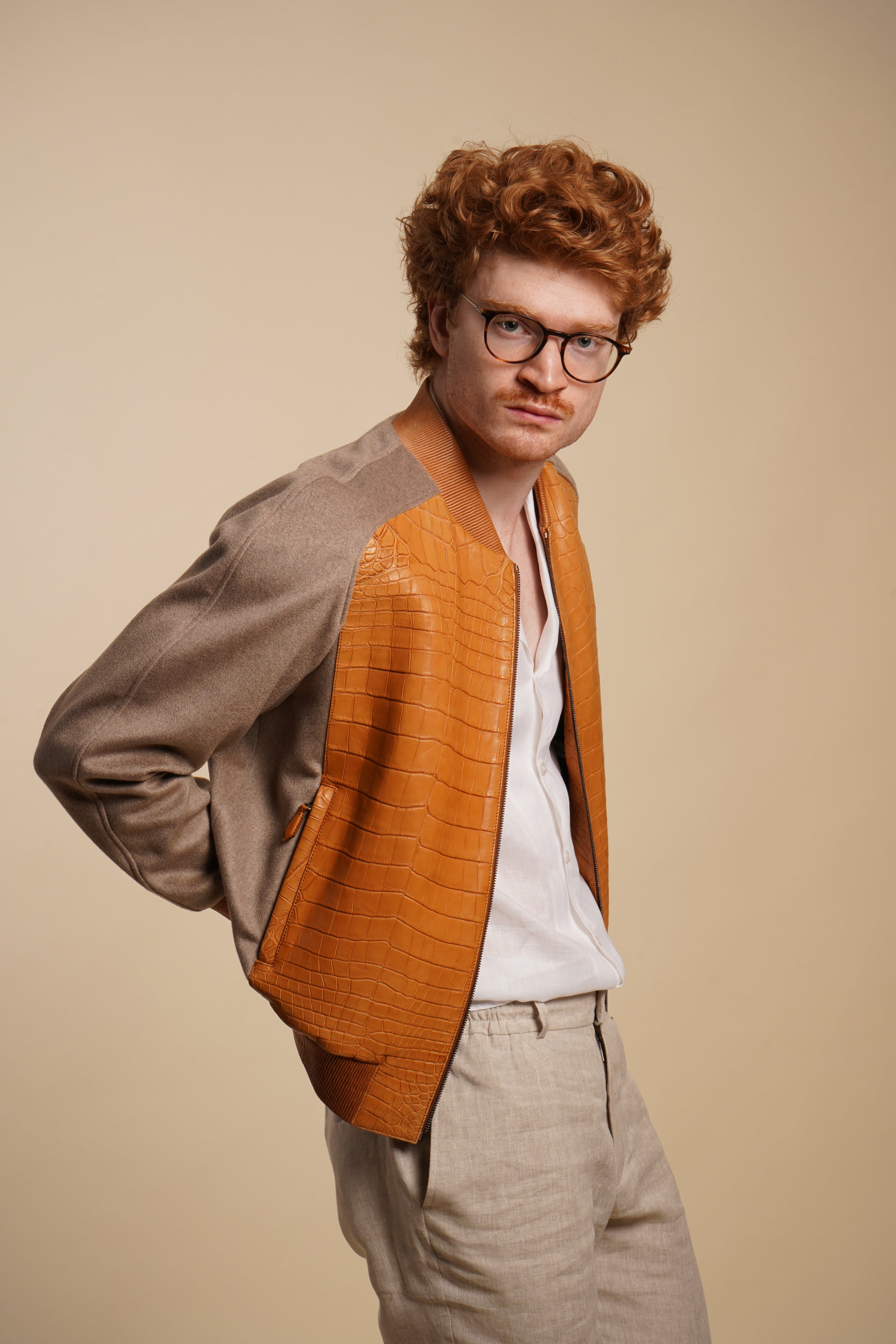 Sunburst Croc Bomber Jacket