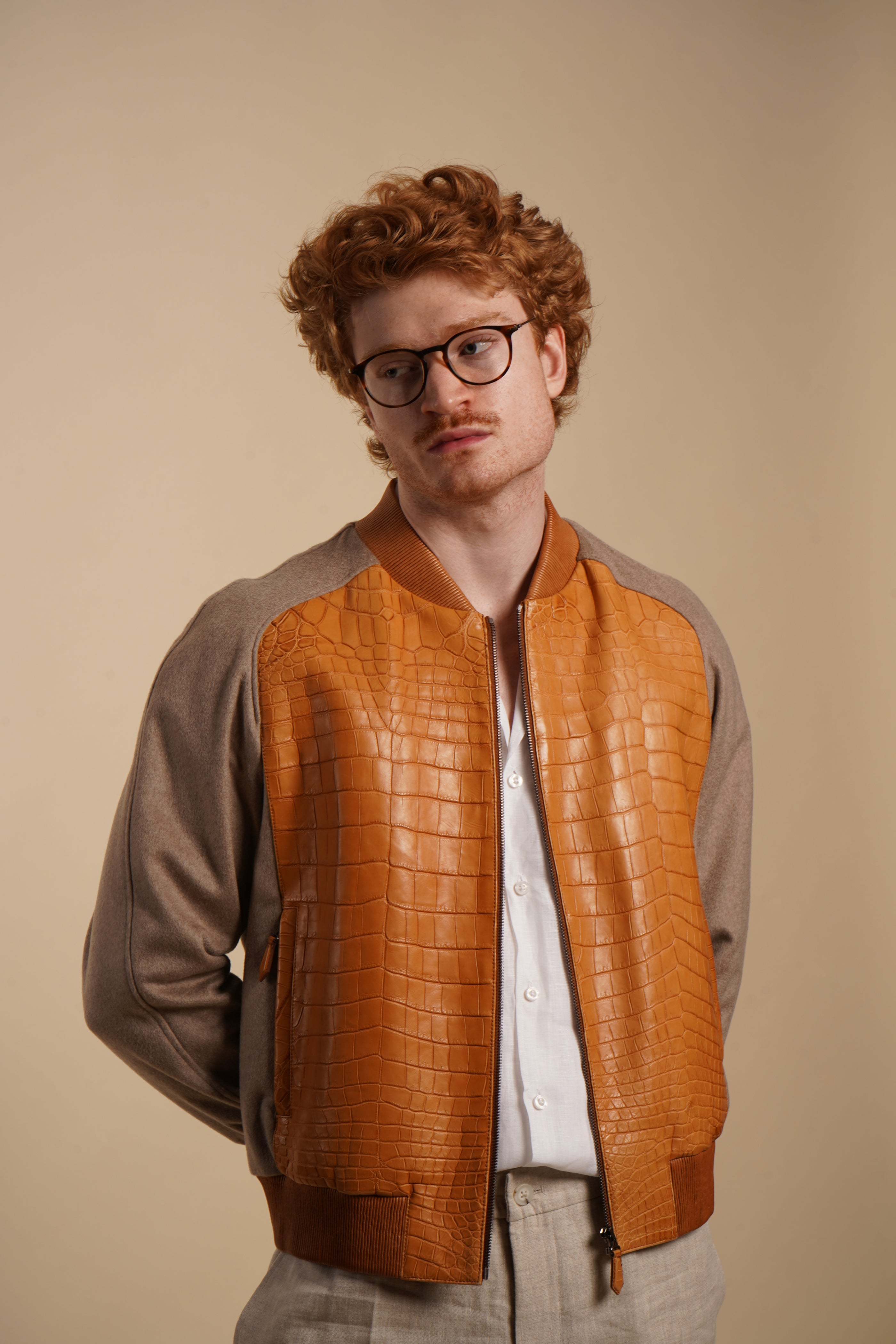 Sunburst Croc Bomber Jacket