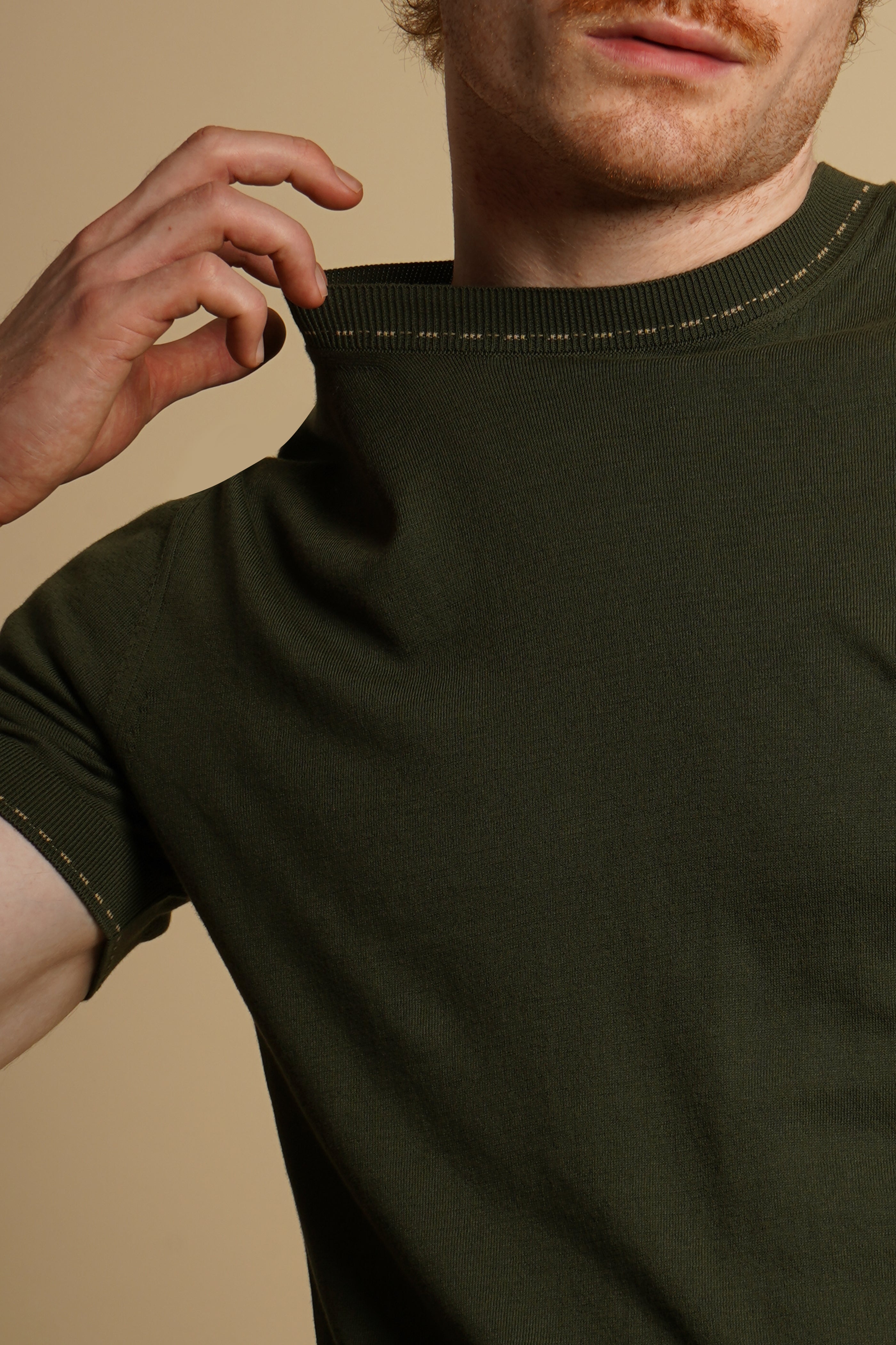Victorian Olive Collared Shirt