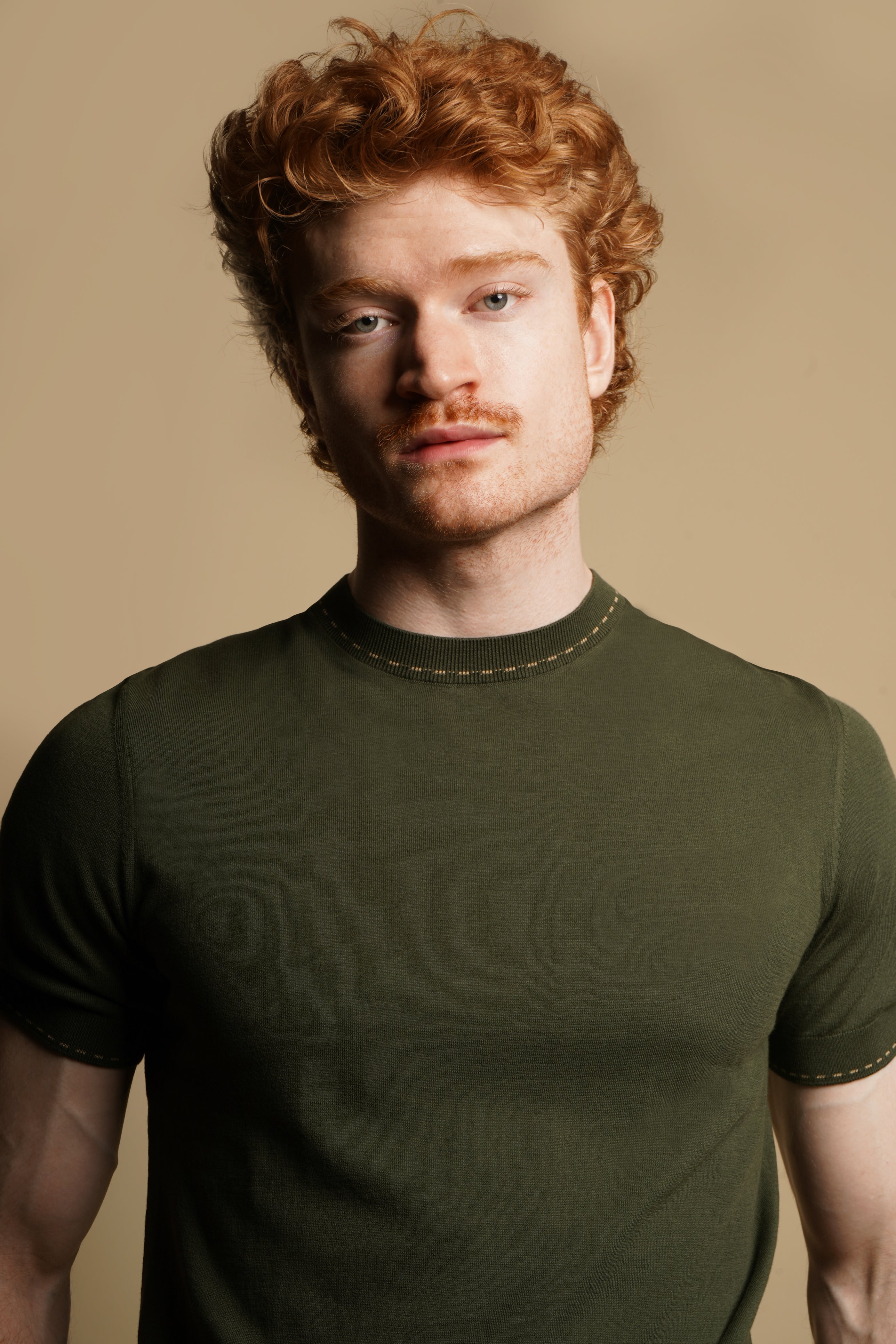Victorian Olive Collared Shirt