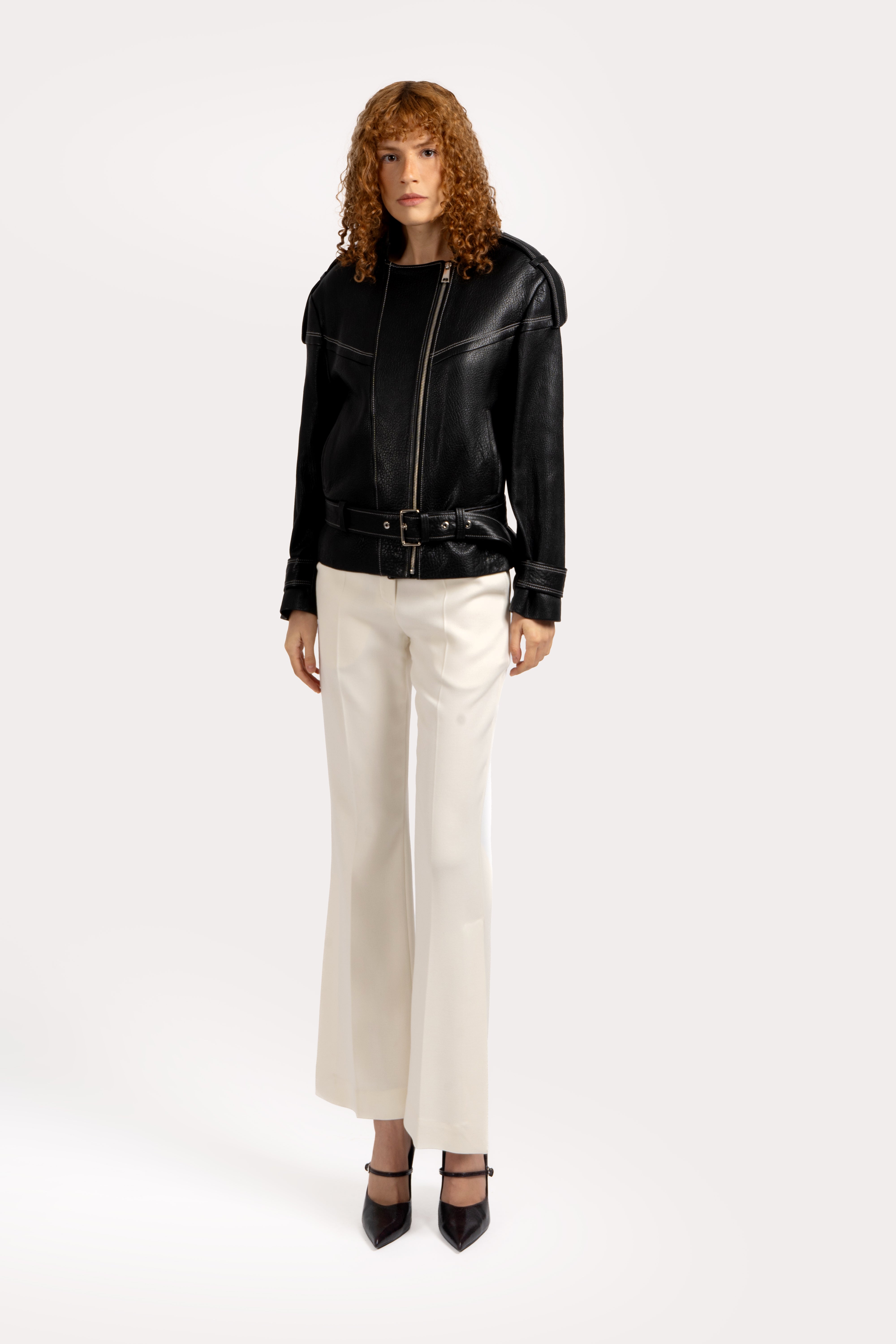 Bound Leather Jacket